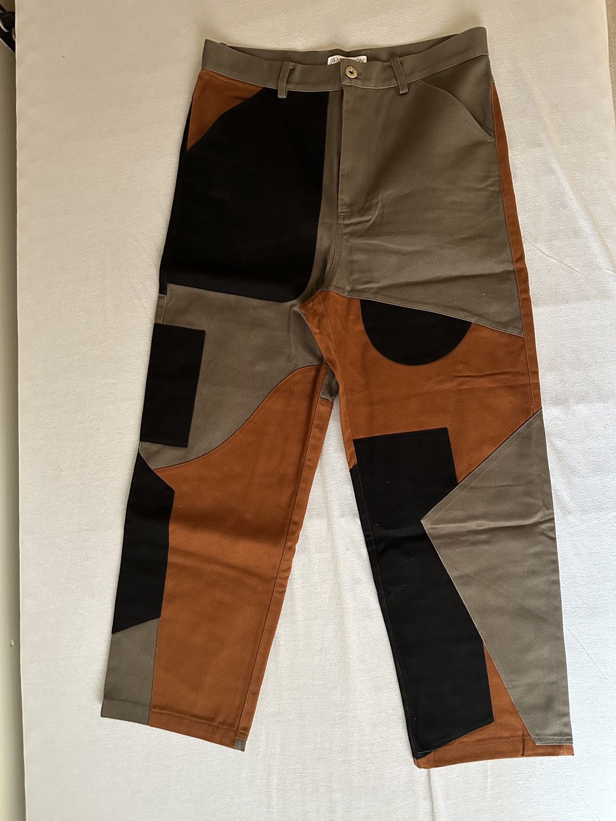 JW Anderson J.W. Anderson Khaki Patchwork Fatigue Trousers Size US 38 / EU 54 - 1 Thumbnail