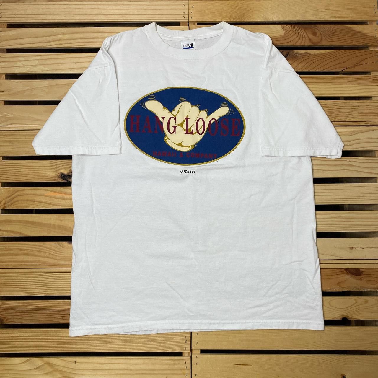 Anvil Vintage Hang Loose, Hawaii White Surf Tee Size Large Size US L / EU 52-54 / 3 - 1 Thumbnail