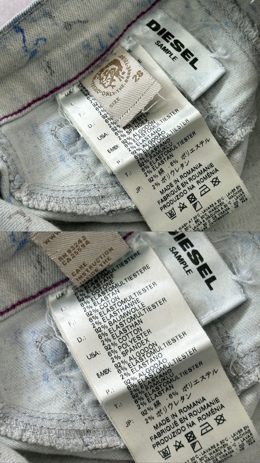 Diesel × Vintage Diesel Vintage Sample Washed Skinny Women’s Cotton Pants Size 28" / US 6 / IT 42 - 10 Thumbnail