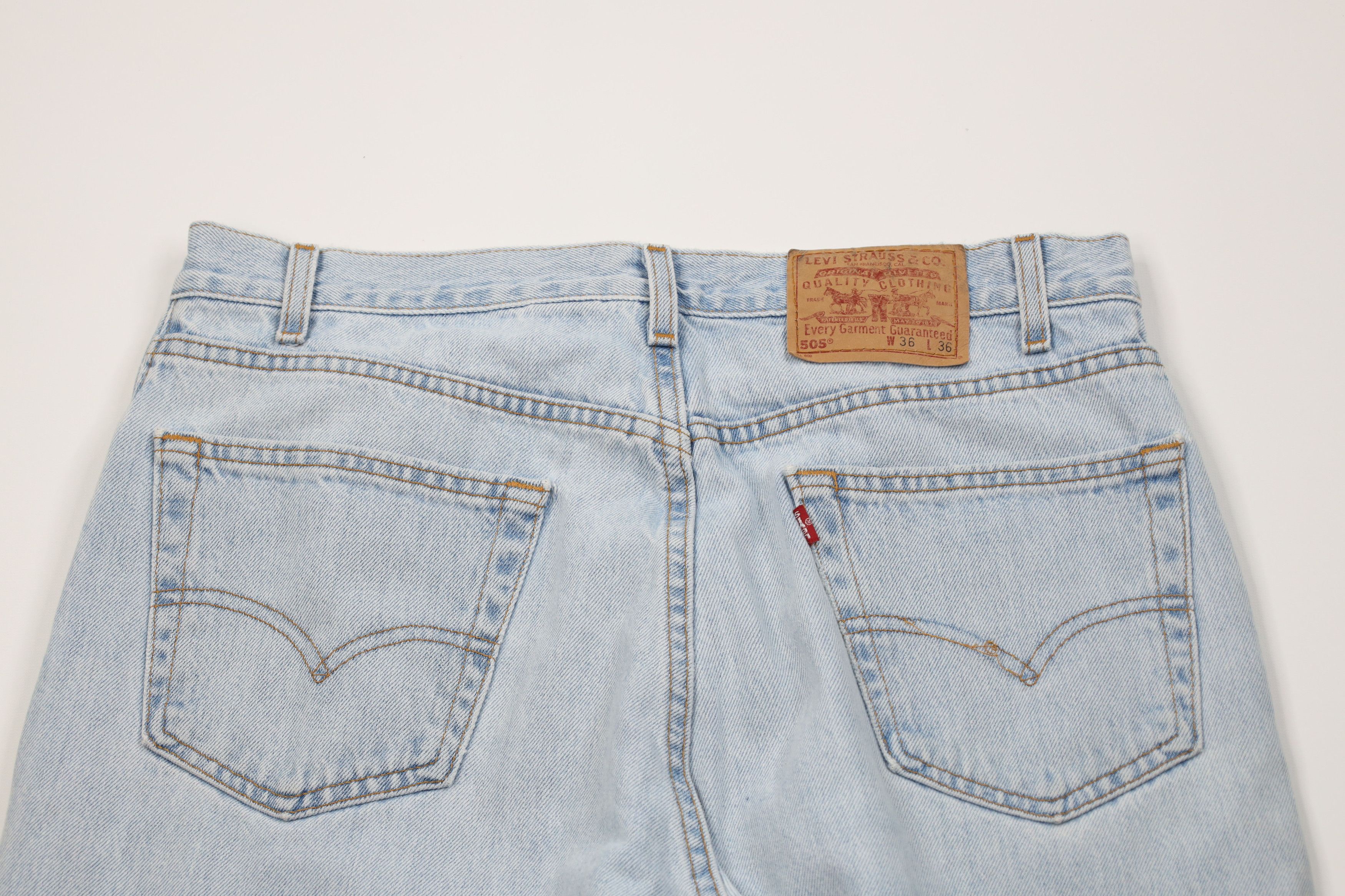 Levi's Vintage Y2K 2001 Levis 505 Straight Leg Jeans Blue USA Size US 36 / EU 52 - 12 Thumbnail