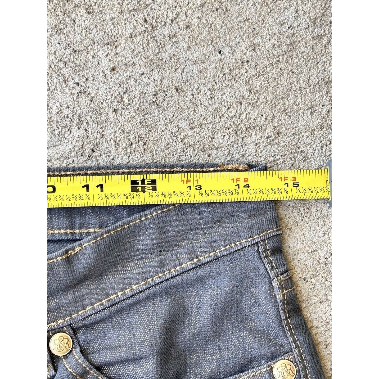 Rock & Republic Rock & Republic Skinny Gray and GOLD METALLIC Jeans Size 4 Size 27" / US 4 / IT 40 - 10 Thumbnail