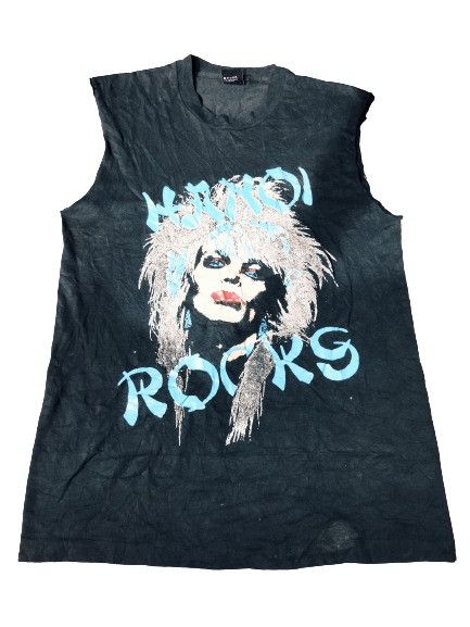 image of Band Tees x Rock T Shirt Vintage 80's Hanoi Rocks Michael Monroe Tee in Black, Men's (Size Medium)