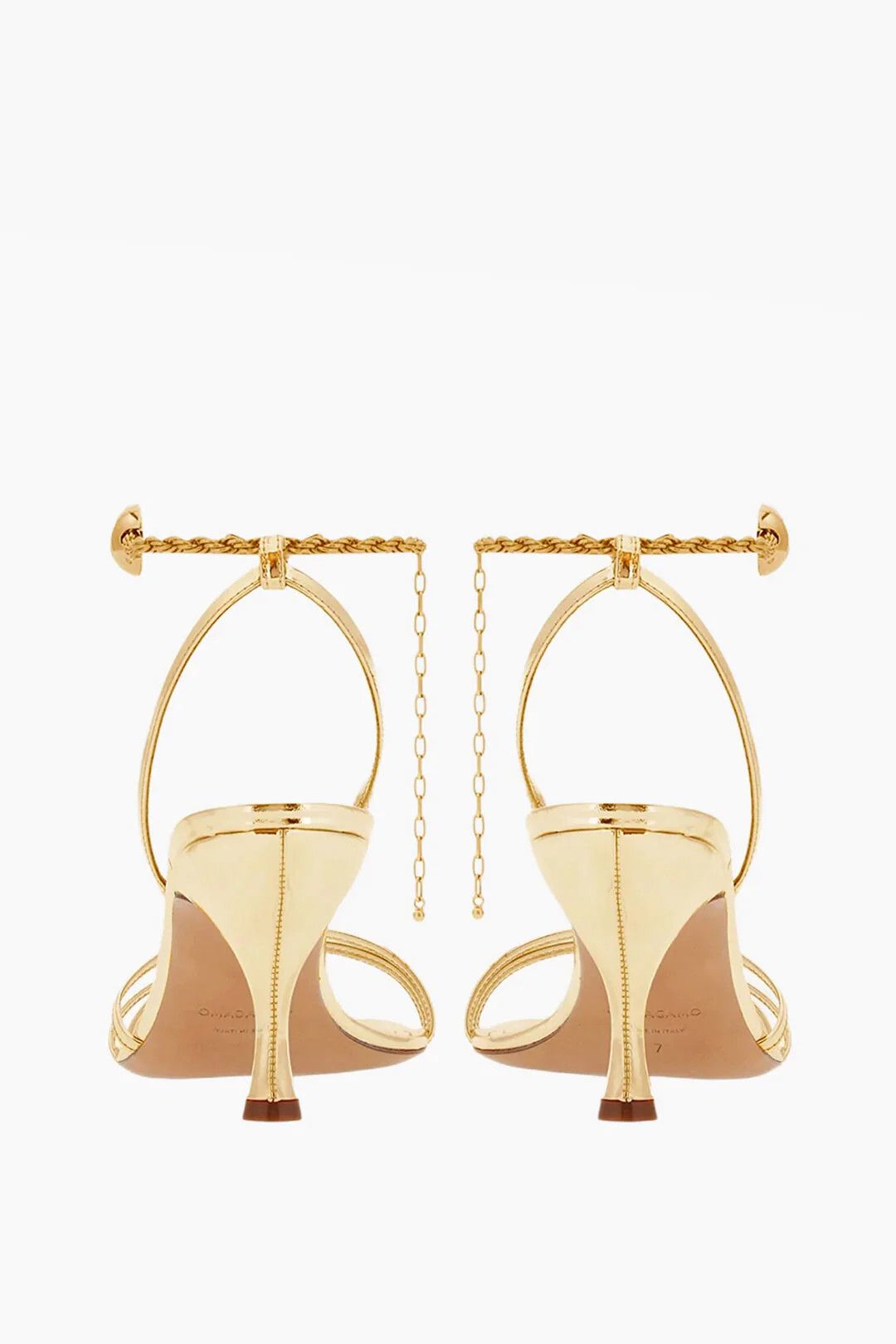 Salvatore Ferragamo og1mm0426 Lamé Leather Slingback Sandals in Gold Size US 6 / IT 36 - 3 Thumbnail