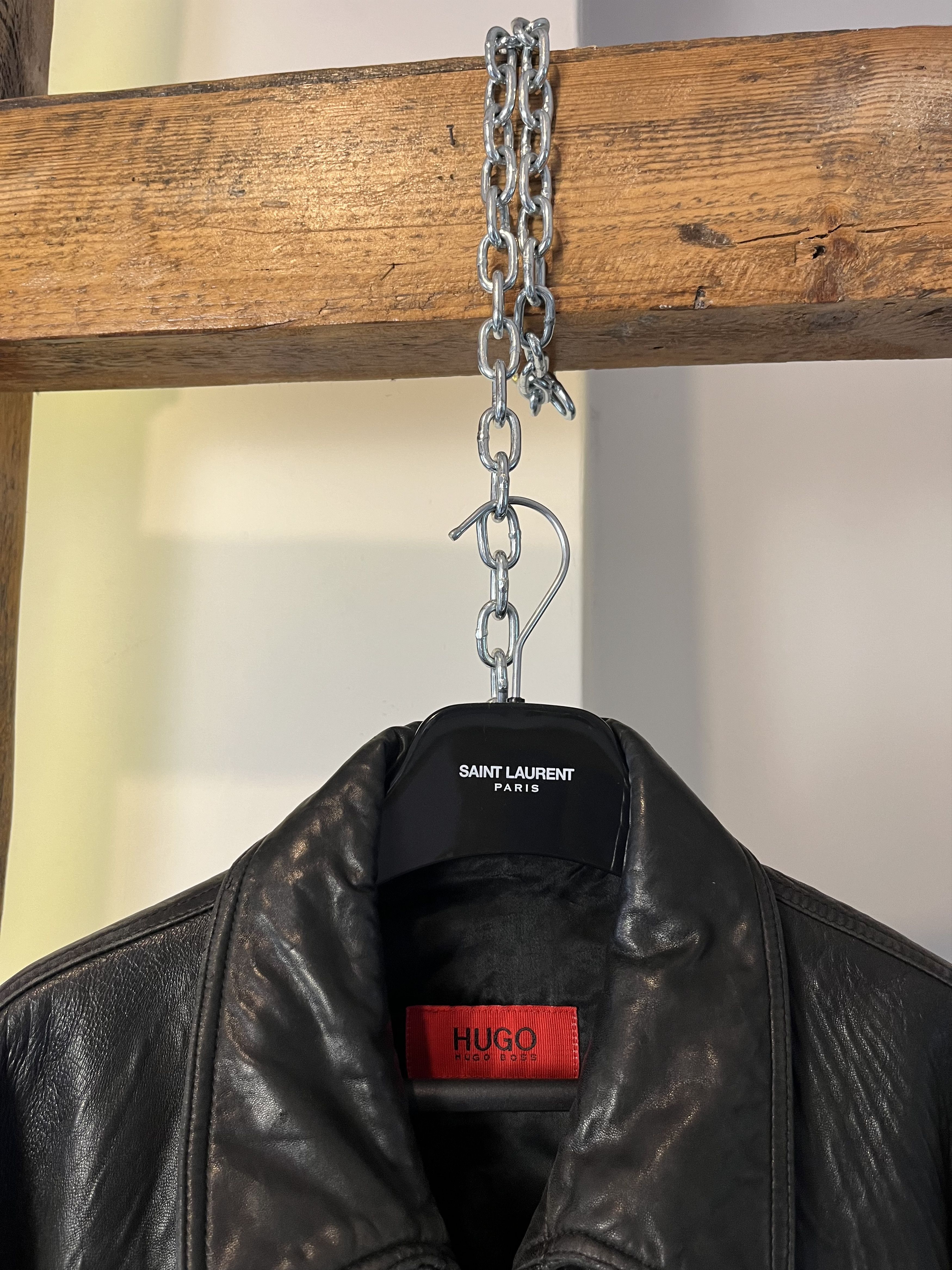 Designer × Hugo Boss × Vintage Vintage Hugo Boss Lamb Leather Jacket Size US XL / EU 56 / 4 - 3 Thumbnail