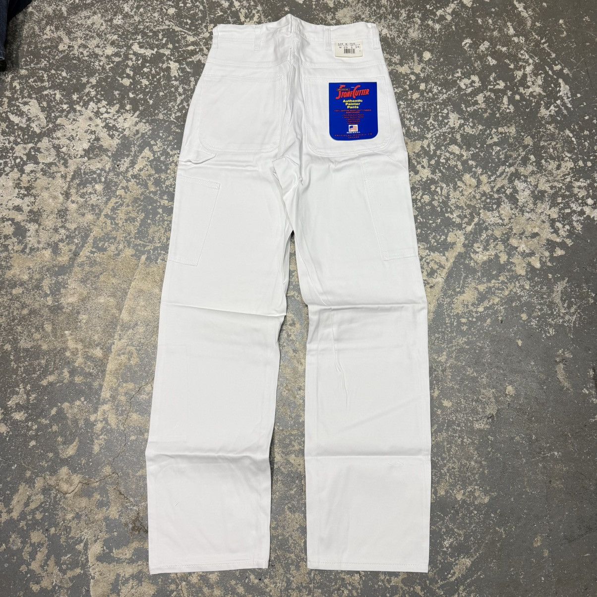 Carhartt Vintage Stone Cutter Carpenter Painter Pants White Baggy N Size US 29 - 1 Thumbnail