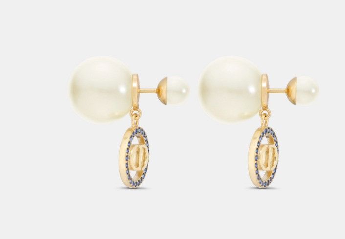Dior o1w1db11224 Size: OS / Tribales Earrings in Gold & Blue Size ONE SIZE - 2 Thumbnail
