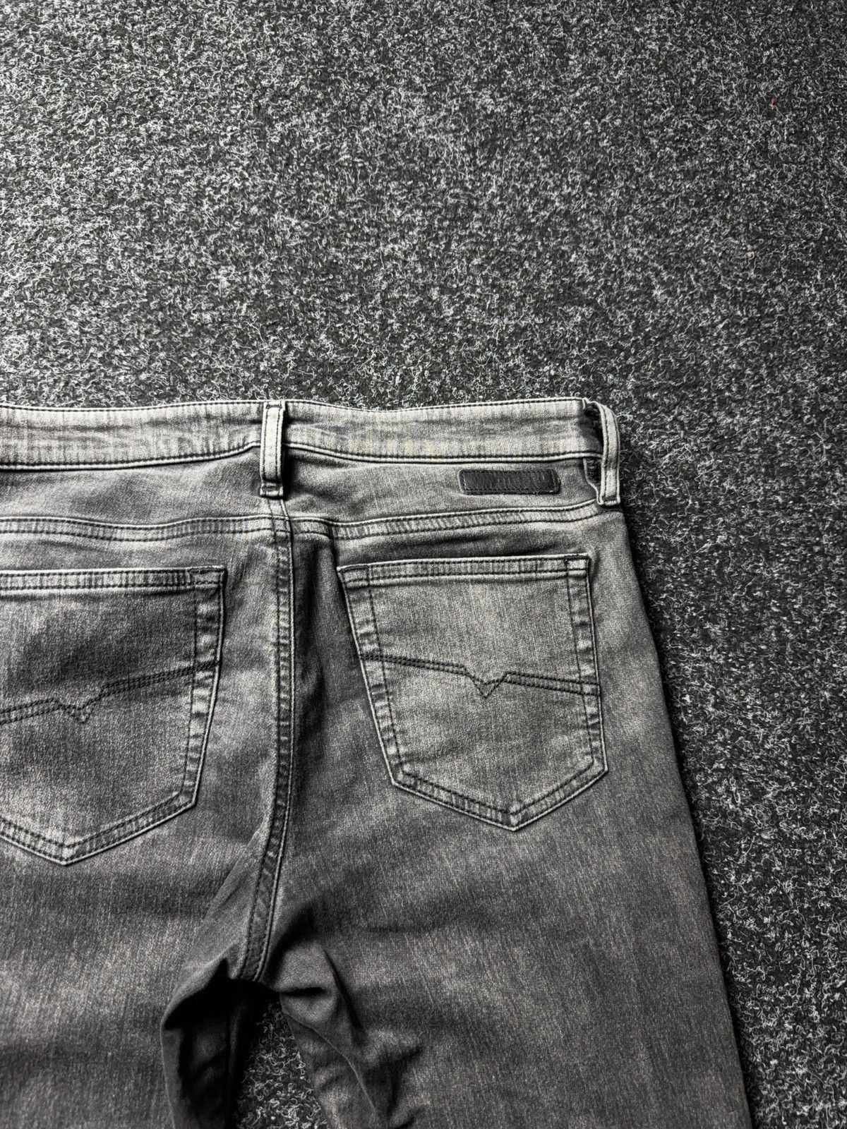 Diesel 00s Diesel Skinzee-Ne Grey Denim+Sweat Super Skinny Jeans Size 28" / US 6 / IT 42 - 18 Thumbnail