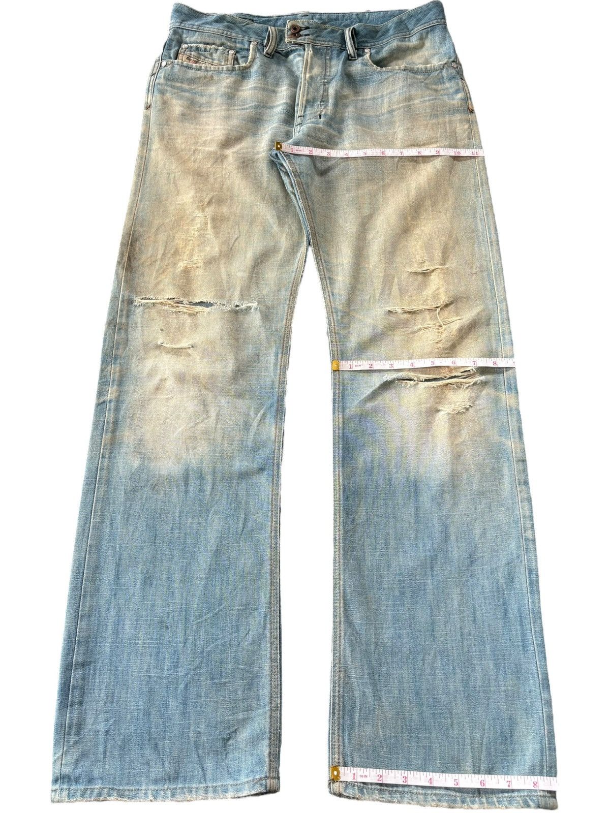 Diesel Vintage Italy Diesel Mud Wash Distressed Baggy Jeans Size US 32 / EU 48 - 9 Thumbnail
