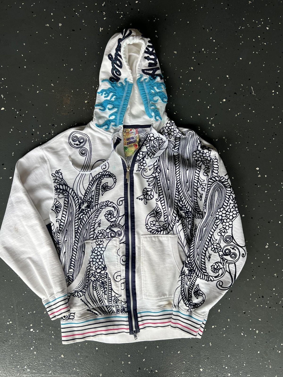 Artful Dodger Embroidered Zip up Hoodie