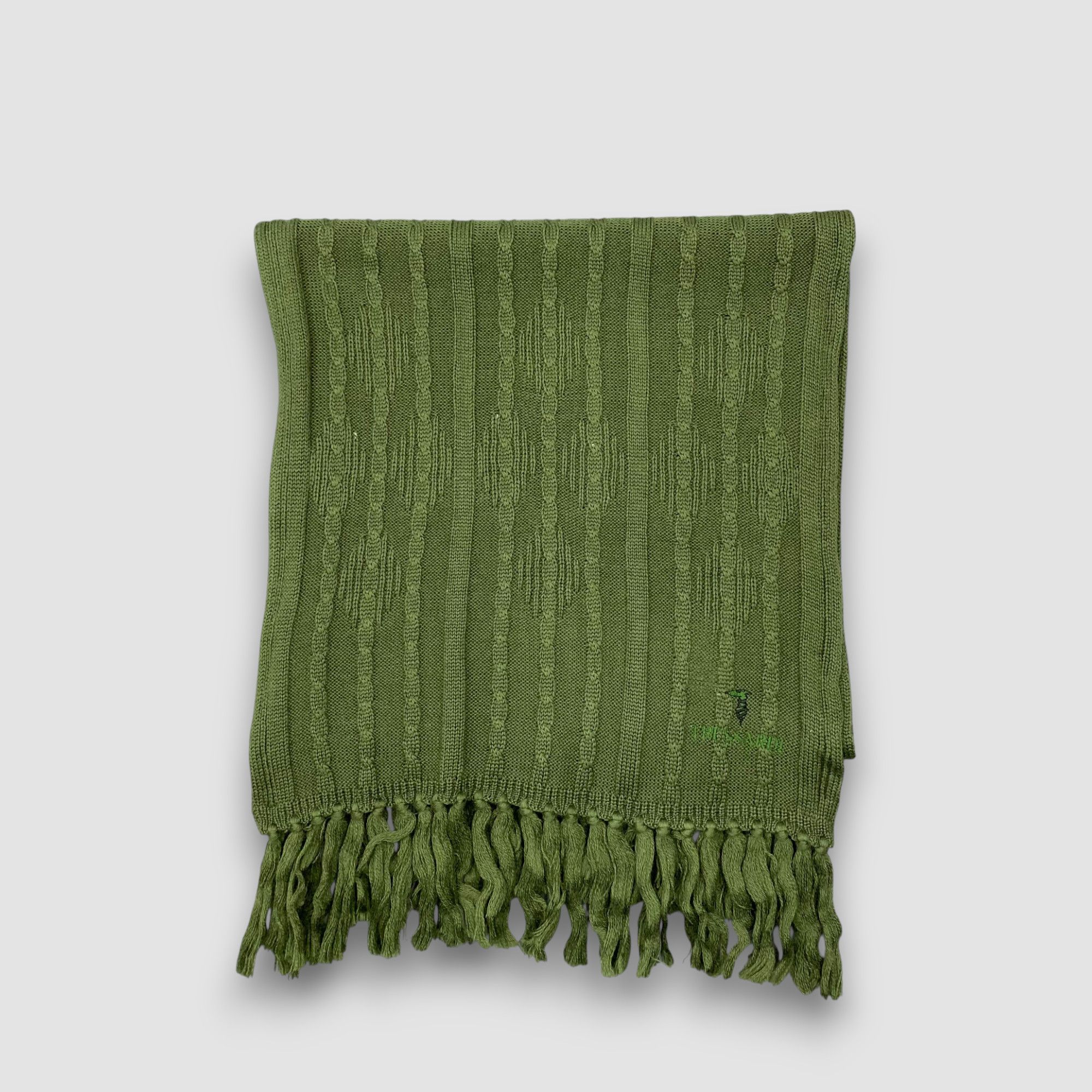 Trussardi Vintage Trussardi Scarf Muffler Wool Ribbed Knit Scarves Size ONE SIZE - 3 Thumbnail