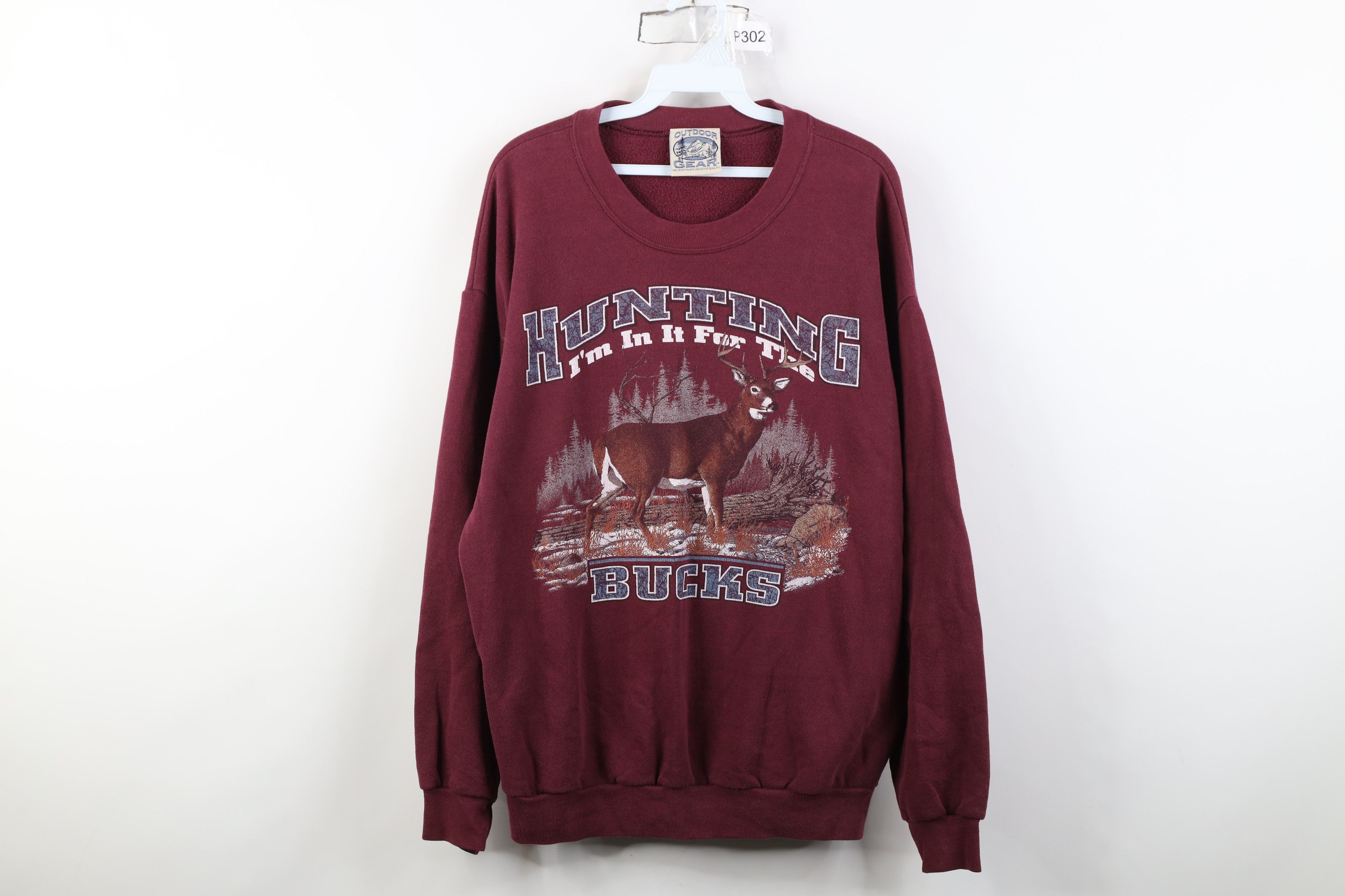 Vintage Vintage 90s Streetwear Deer Buck Crewneck Sweatshirt Size US L / EU 52-54 / 3 - 1 Thumbnail