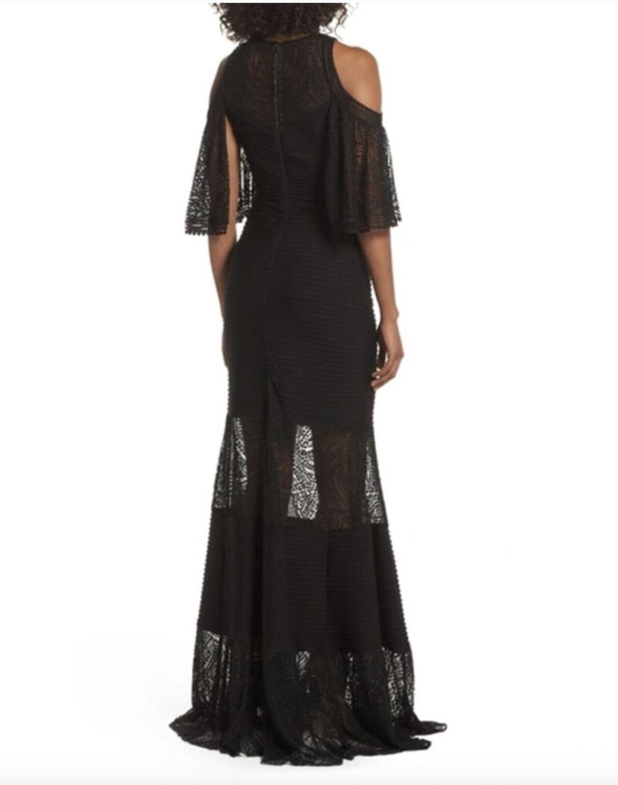 Tadashi Shoji Tadashi Shoji Esme Embroidered Pintuck Cold Shoulder Gown Size M / US 6-8 / IT 42-44 - 4 Thumbnail