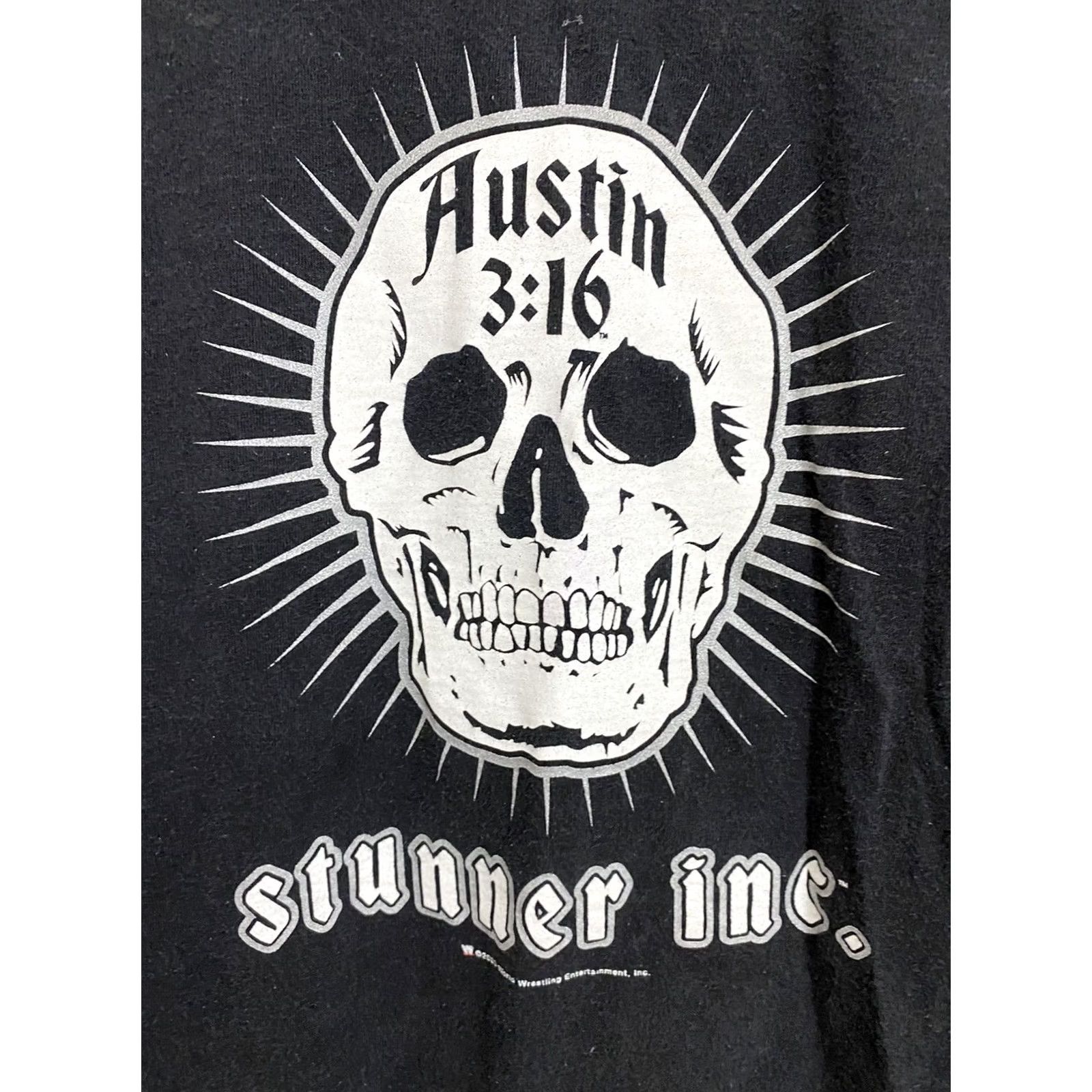 Vintage VTG Stone Cold Austin 3:16 Stunner Inc Skull WWE WWF T-Shirt XL Black Men Short Sleeve T-Shirt Mens XXXL? Size US XL / EU 56 / 4 - 3 Thumbnail