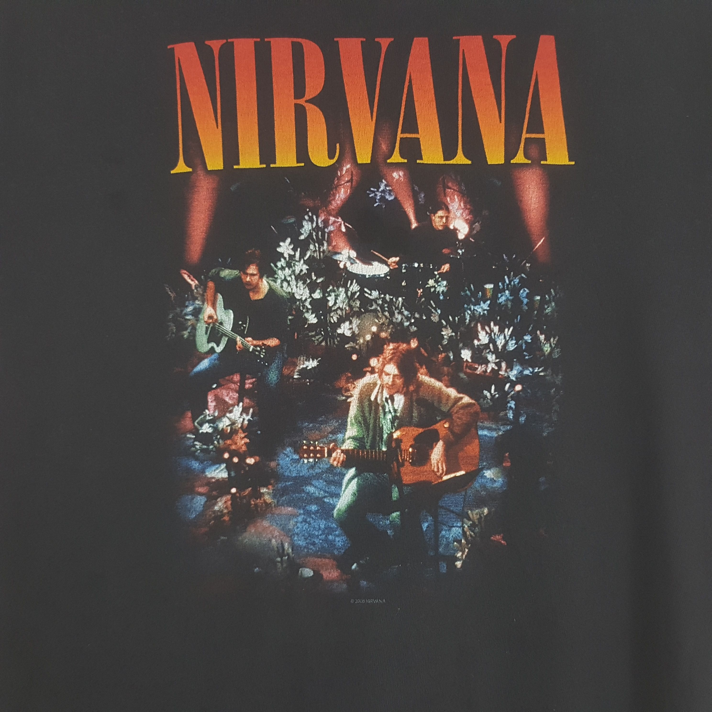 Band Tees × Nirvana × Vintage Vintage Nirvana American Grunge Band Tour Tshirt Size US M / EU 48-50 / 2 - 2 Thumbnail