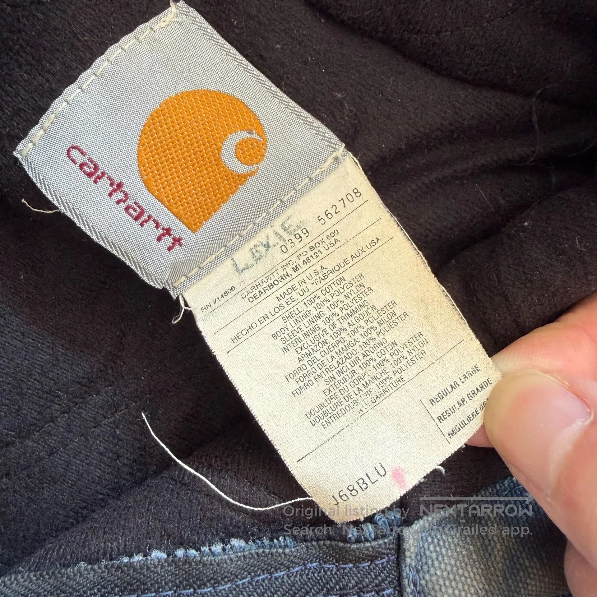 Vintage Vintage Carhartt J68 Blu 1999. Size US M / EU 48-50 / 2 - 7 Thumbnail