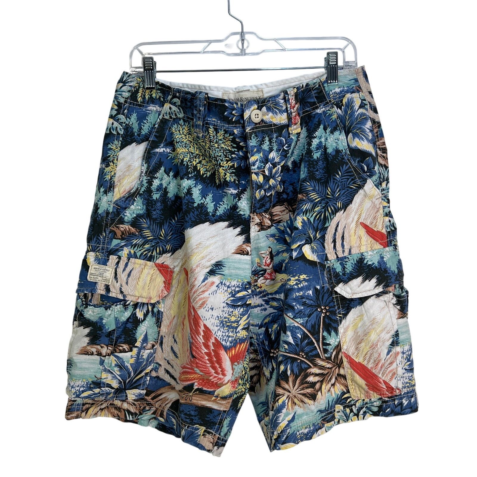Denim & Supply Ralph Lauren Denim & Supply Printed Swim Trunks Hawaiian Motif Size US 31 - 1 Thumbnail