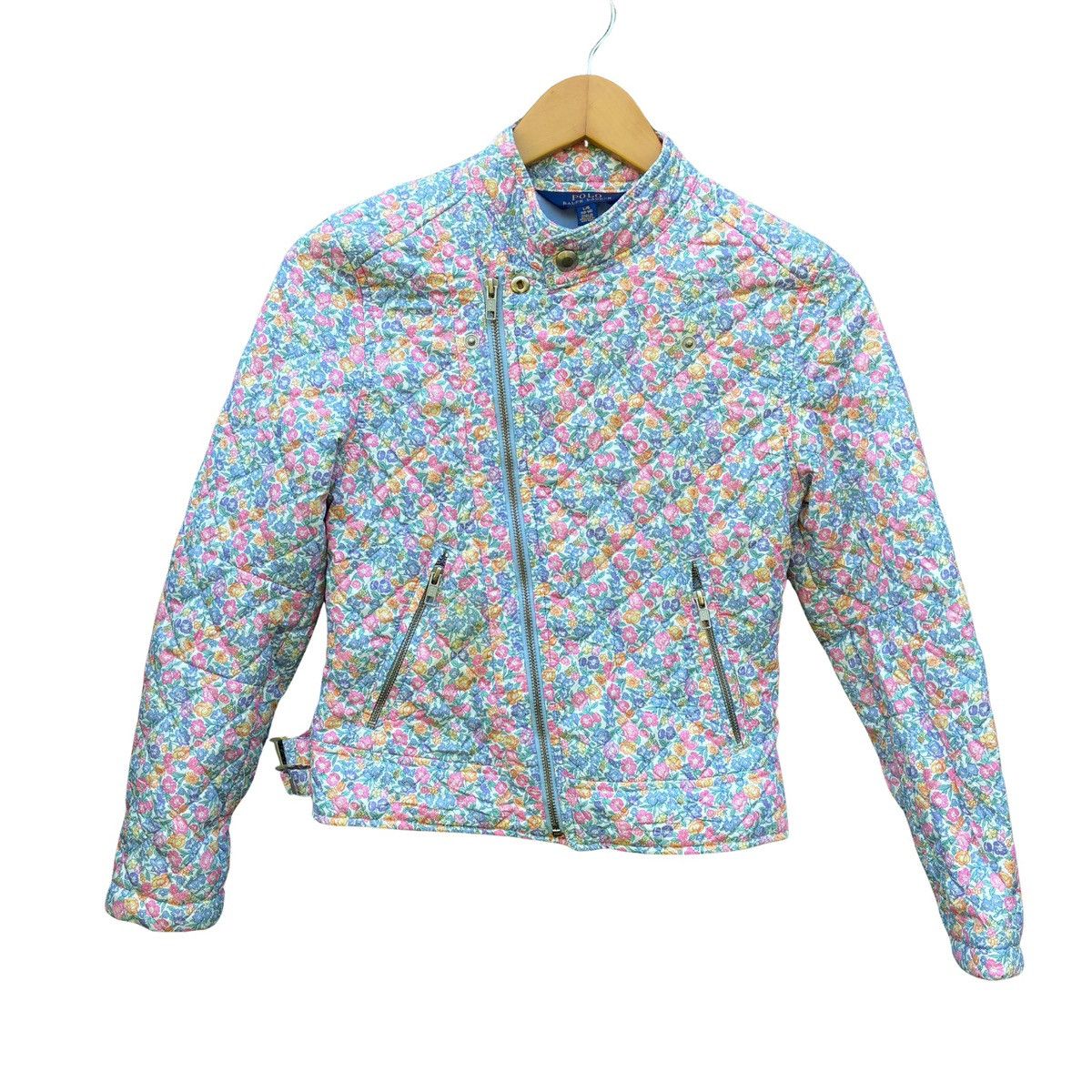 Ralph Lauren Polo Ralph Lauren Kids' Floral Quilted Moto Jacket Size L / US 10 / IT 46 - 1 Thumbnail
