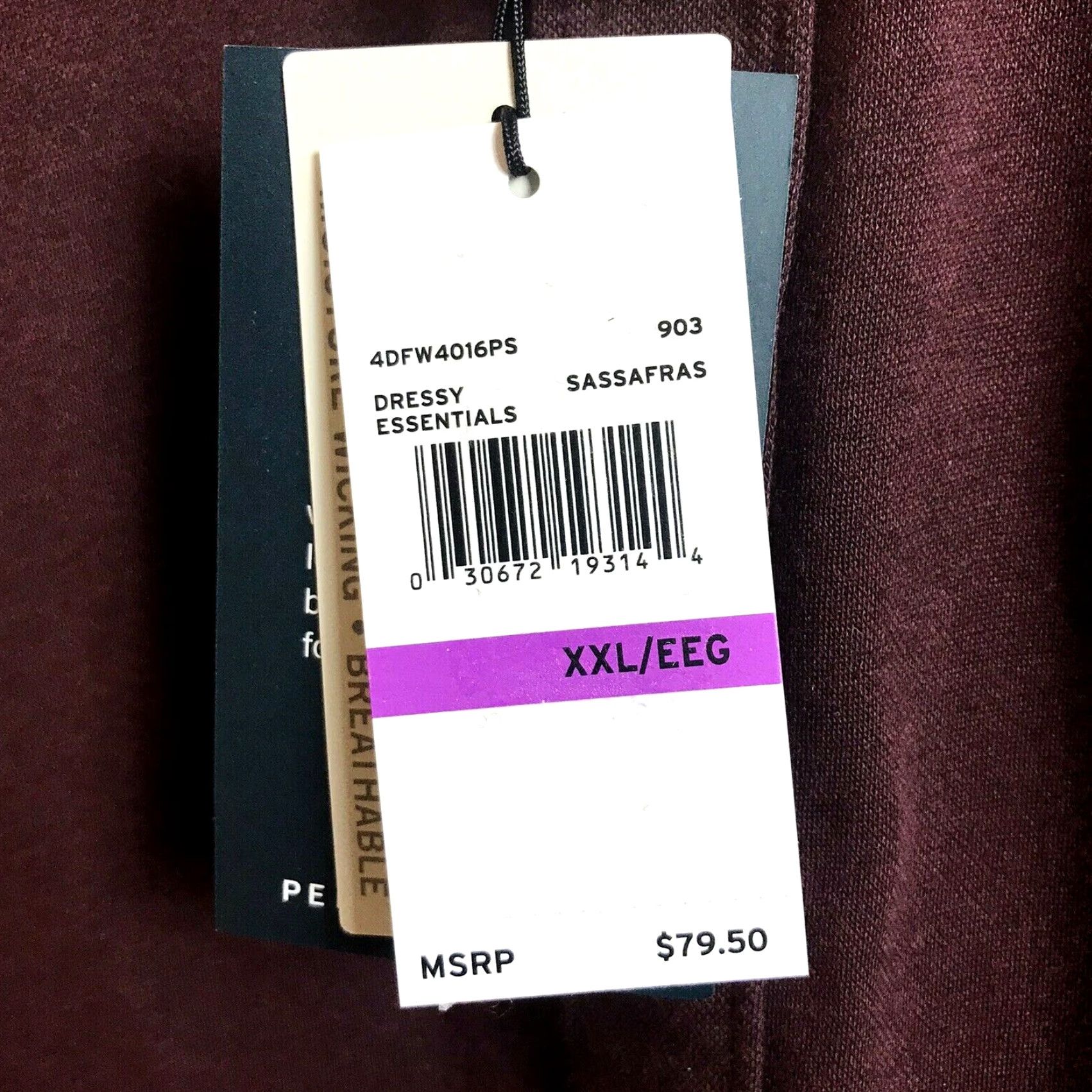 Perry Ellis Perry Ellis The Untucked Shirt Mens Slim Fit Moisture Wicking Knit Button-Up XXL Brown Sassafras 100% Cotton Casual Size US XXL / EU 58 / 5 - 4 Thumbnail
