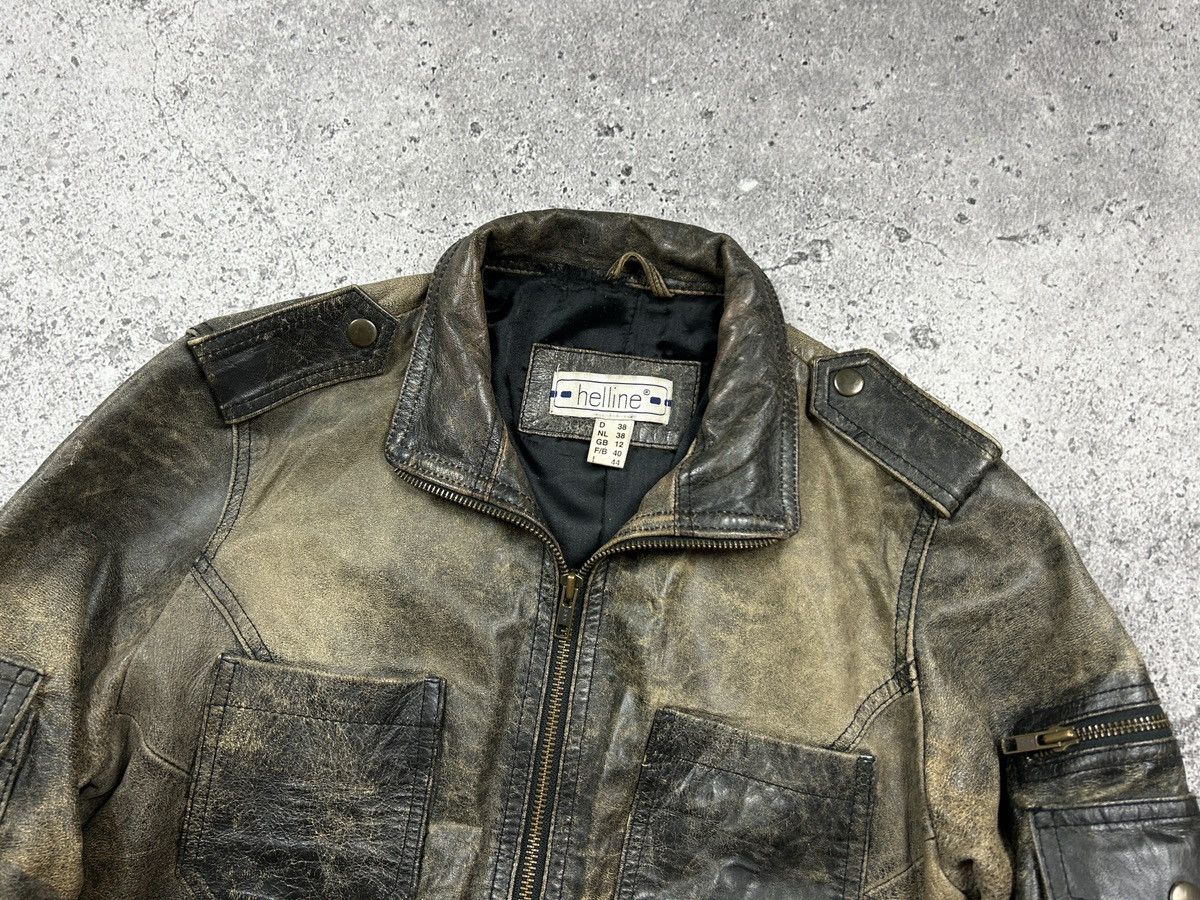 Vintage Unique 90s Leather Jacket brown and black Size US S / EU 44-46 / 1 - 5 Thumbnail