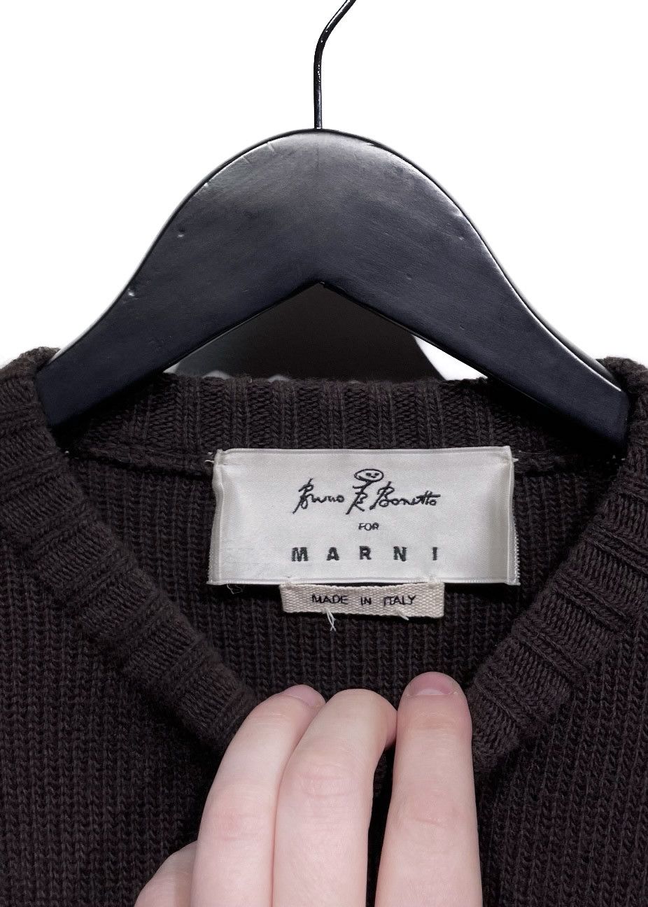 Marni Marni X Bruno Bozzetto Brown Wool Colourblock Sweater Size US XS / EU 42 / 0 - 4 Thumbnail
