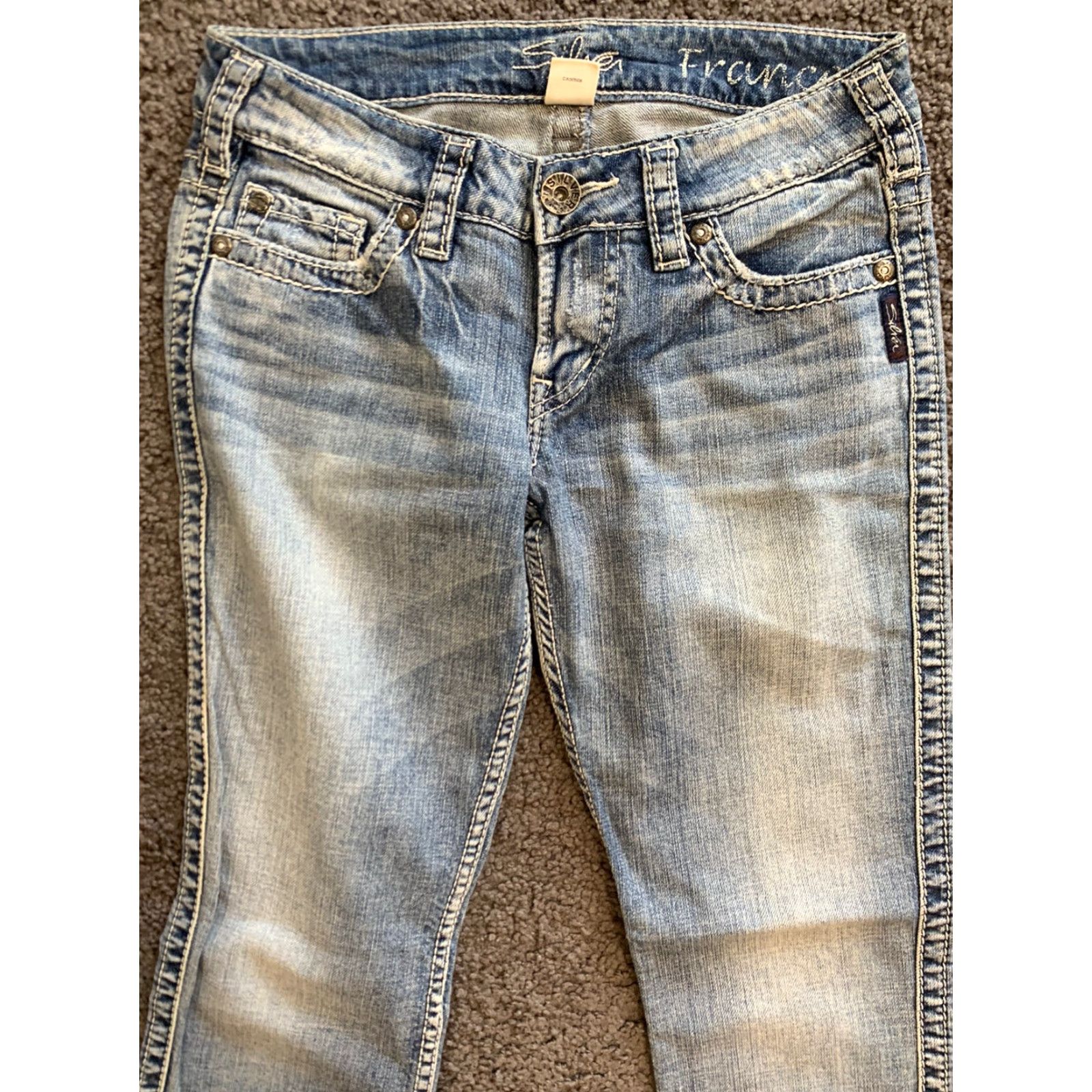 Silver Jeans Co. Silver Jeans Frances Capri Bootcut Jeans Women's 27 Medium Wash Blue Size 27" / US 4 / IT 40 - 5 Thumbnail