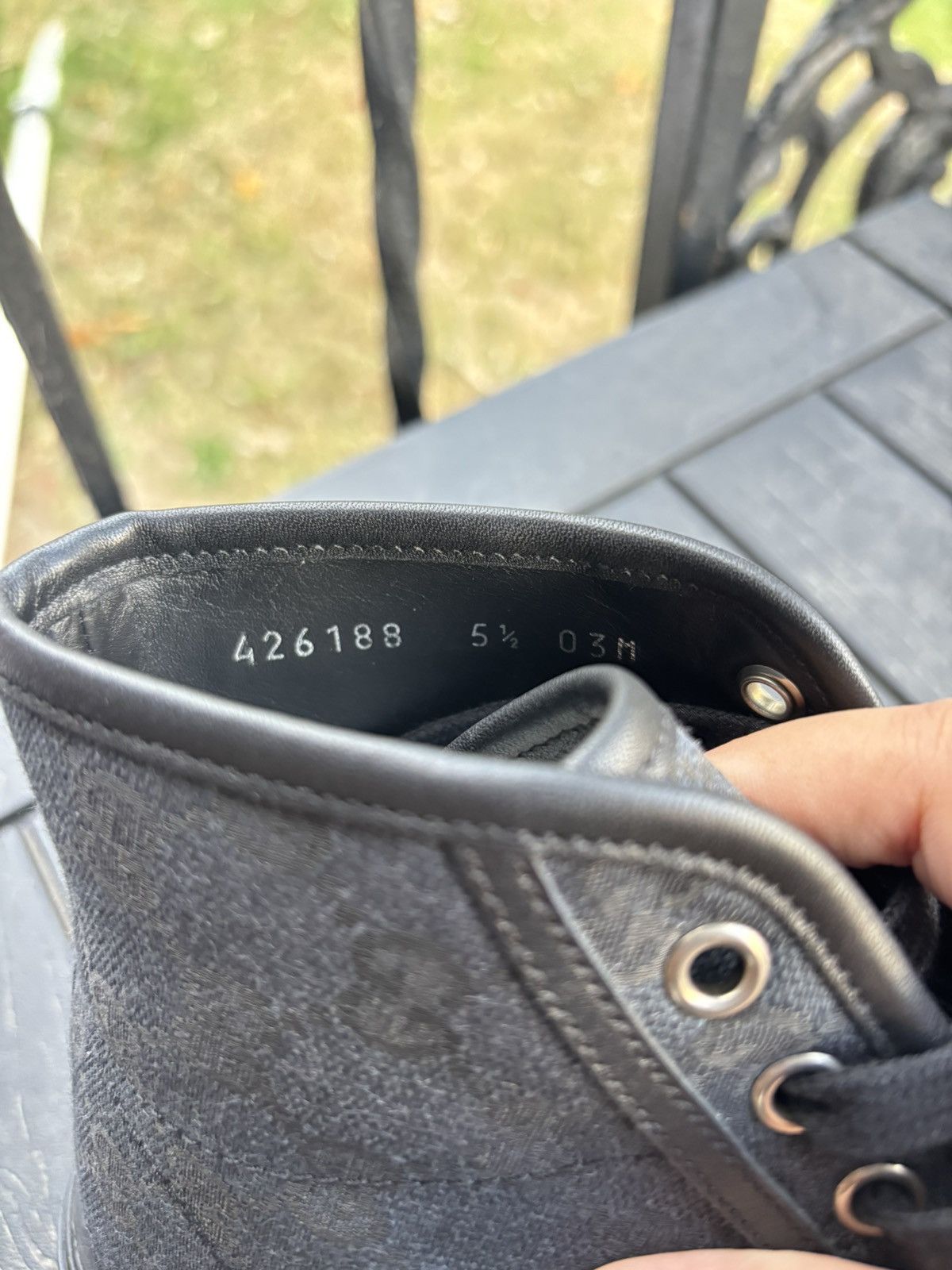 Gucci Gucci GG canvas & leather high tops Size US 5.5 / EU 38 - 6 Thumbnail