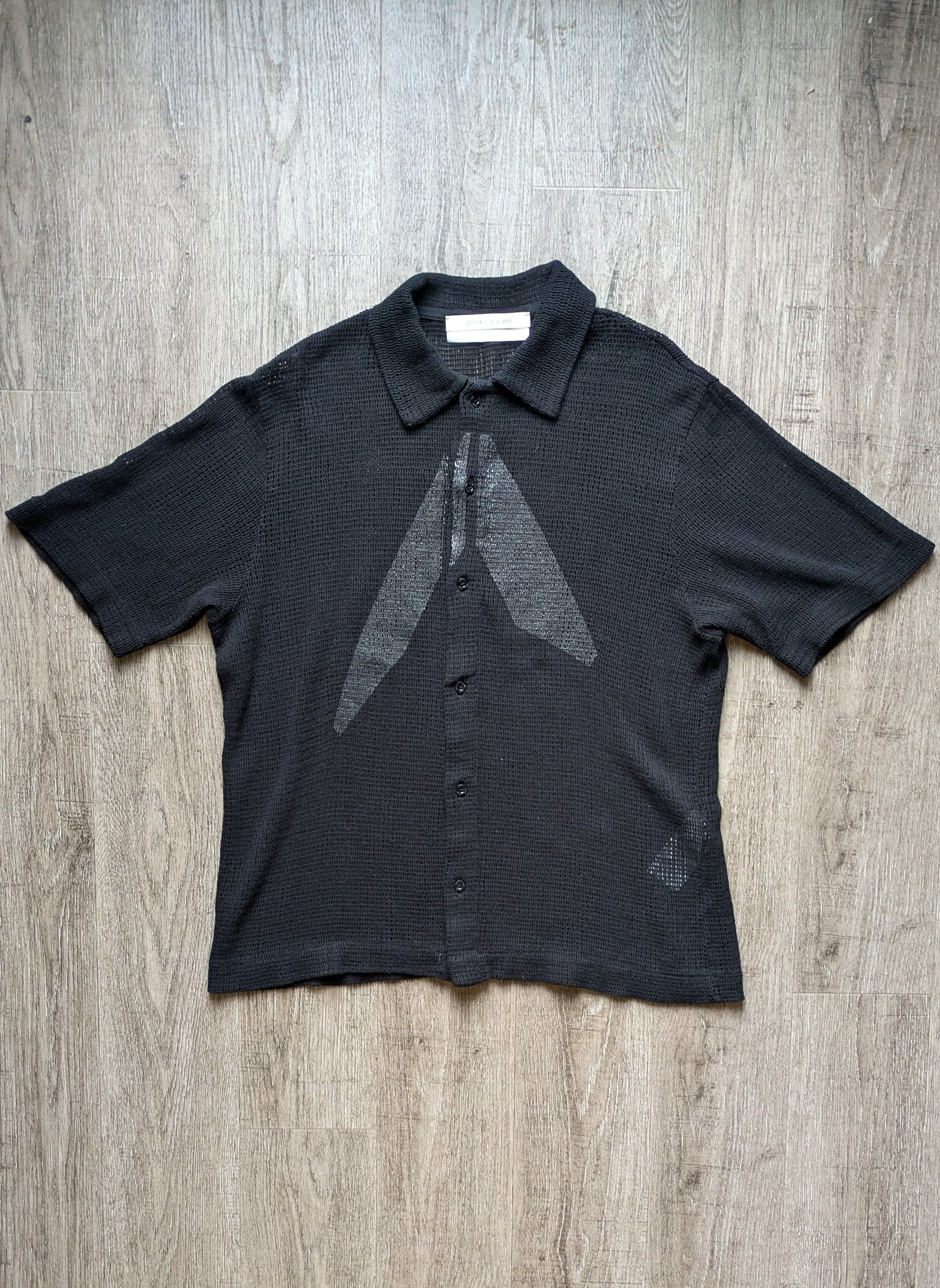 1017 ALYX 9SM SS24 Wax Appliqué Black Knit Shirt Size US S / EU 44-46 / 1 - 2 Thumbnail