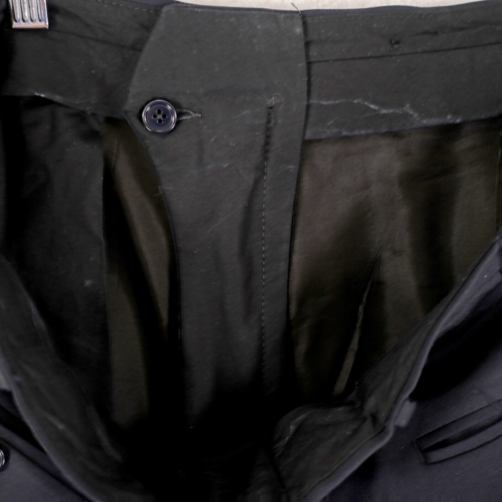 Brooks Brothers Brooks Brothers 346 Stretch Blue Wool Pleated Cuffed Mid Ris Size 34R - 6 Thumbnail