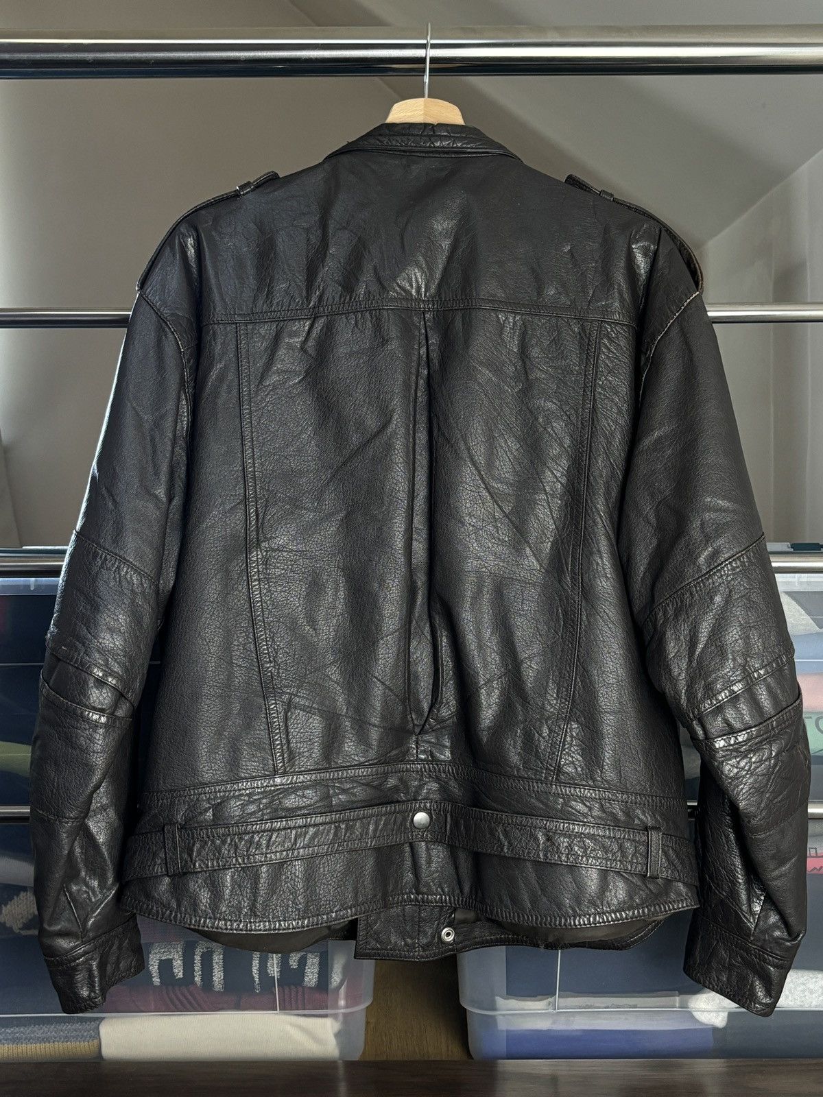Genuine Leather × Vintage Genuine Leather Vintage 90s Biker Jacket Size US L / EU 52-54 / 3 - 4 Thumbnail