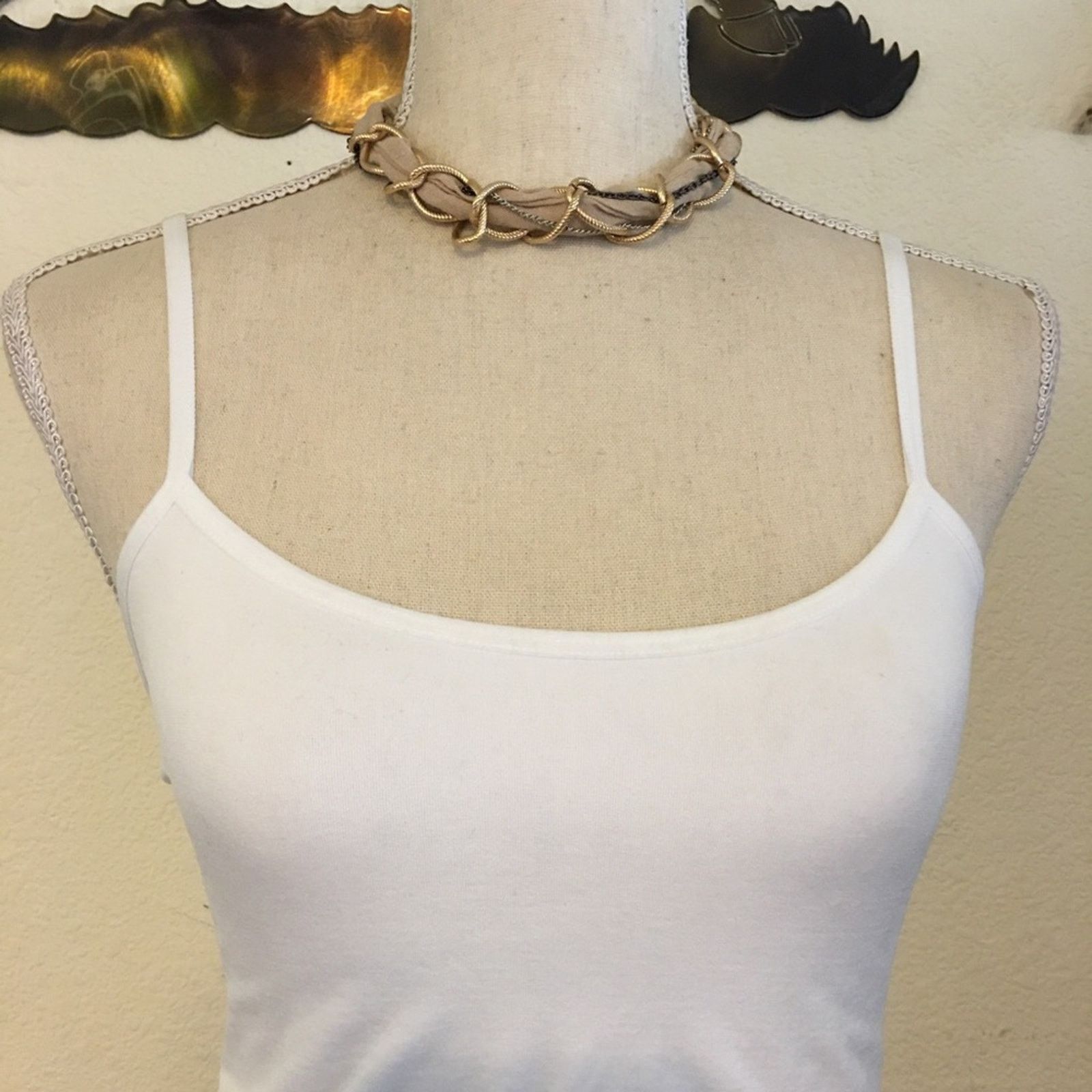 Vintage Vintage braided chain and fabric choker necklace Size ONE SIZE - 3 Thumbnail