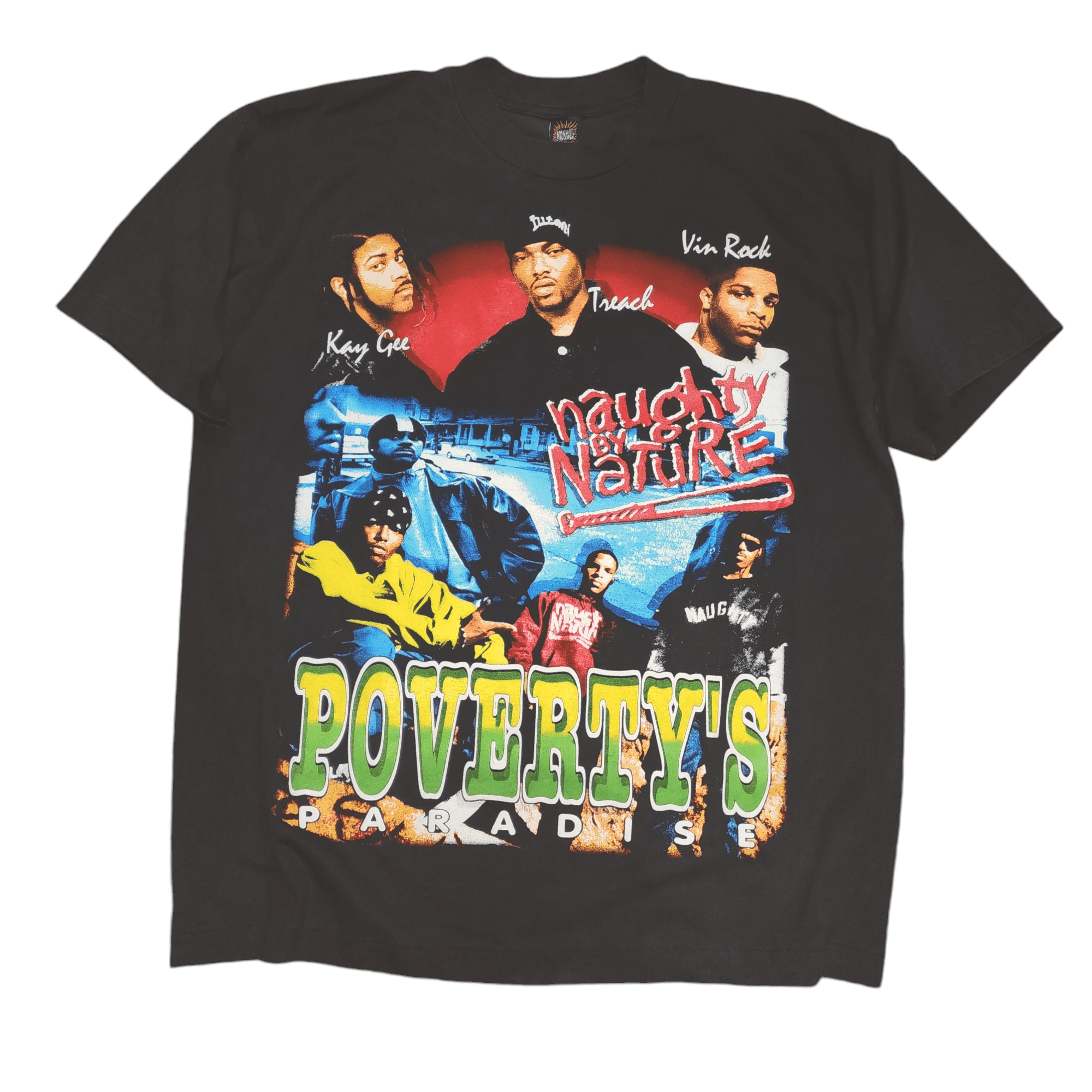 Band Tees × Rap Tees ⚾️ Naughty by Nature Poverty's Paradise Rap Tees Flow shirt Size US XL / EU 56 / 4 - 3 Thumbnail