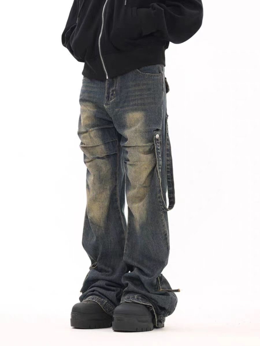 Japanese Brand × Jean Vintage washed pleated heavyweight rare jeans Size US 30 / EU 46 - 2 Thumbnail