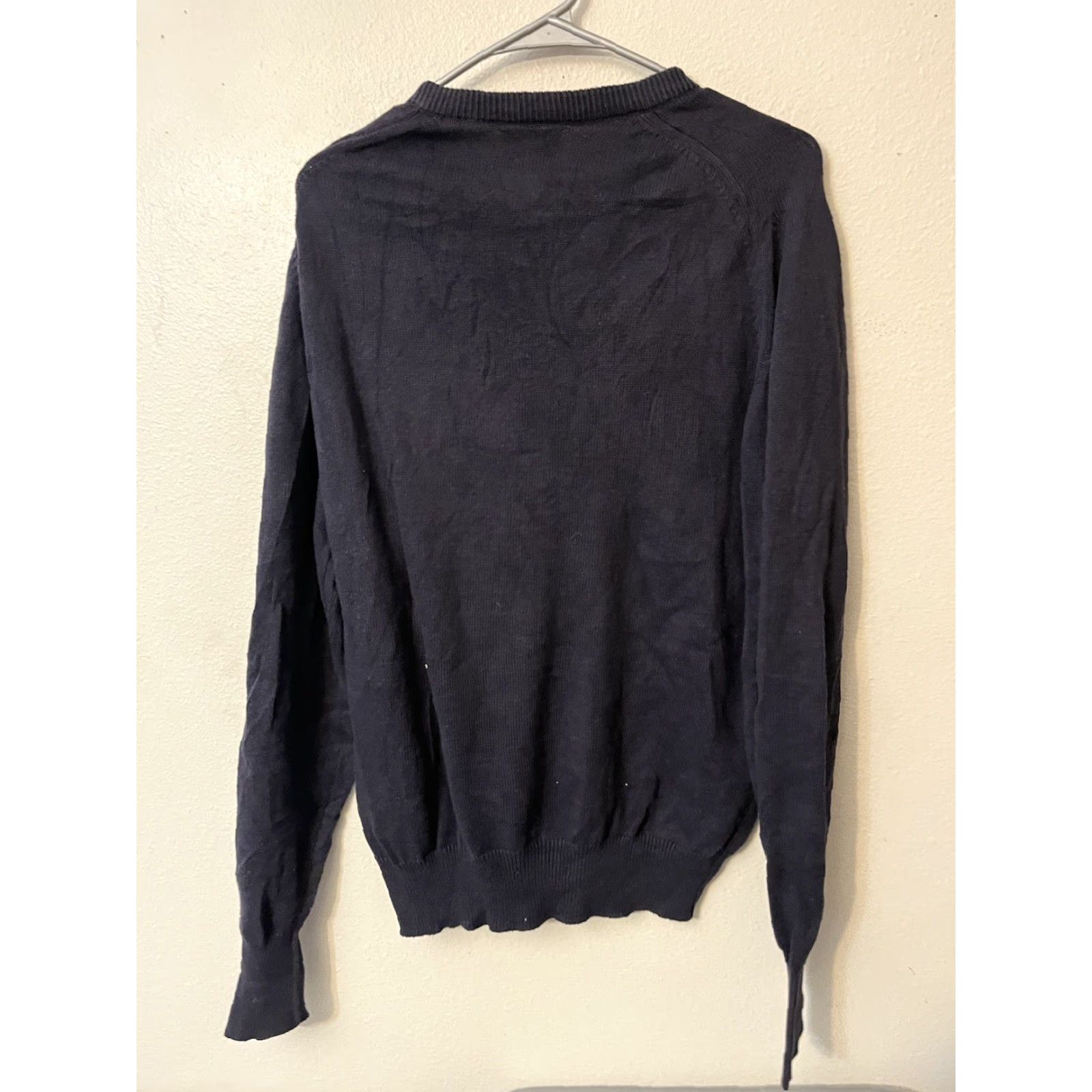 Izod VINTAGE IZOD Club Golf V-Neck Sweater Blue Men's M United States Cotton Knit Pullover Long Sleeve Solid Logo 70s Outdoor Preppy USA Mens Size US M / EU 48-50 / 2 - 4 Thumbnail