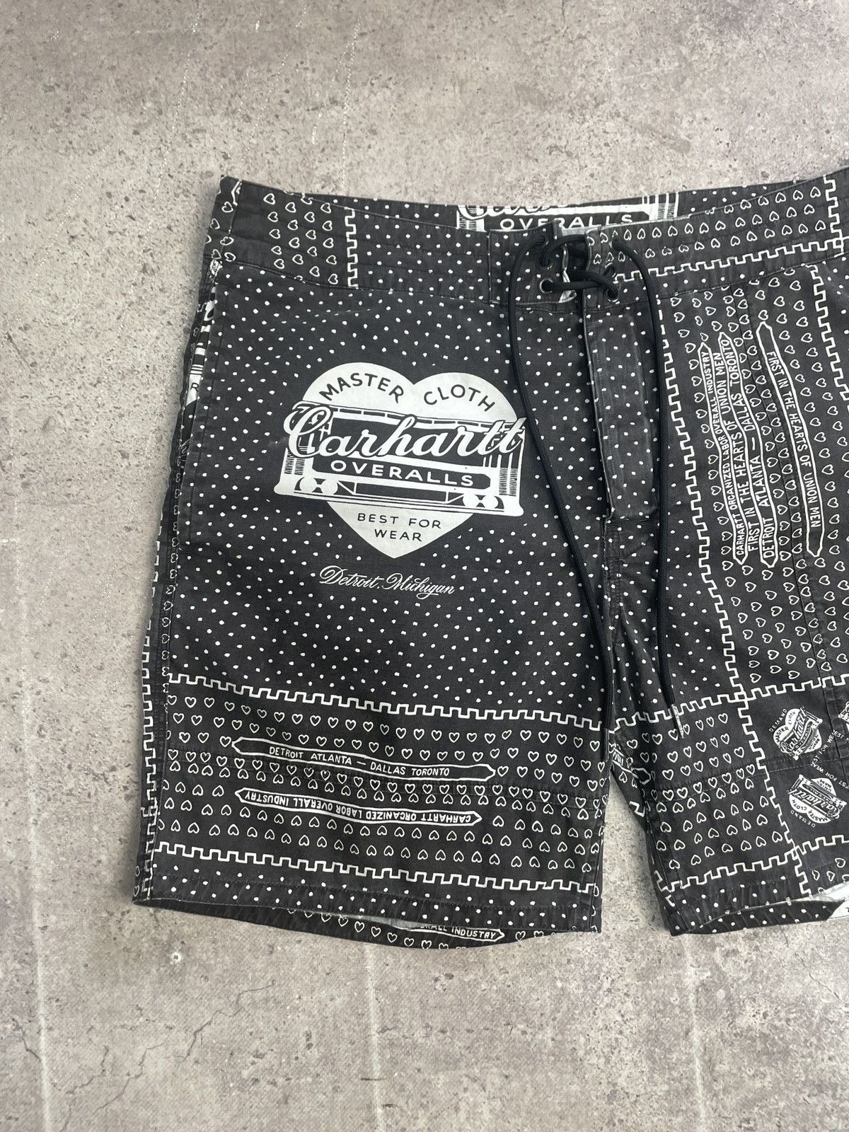 Carhartt × Vintage Vintage Y2K Carhartt Overalls 25 Years Slam Jam Cargo Shorts Size US 32 / EU 48 - 2 Thumbnail