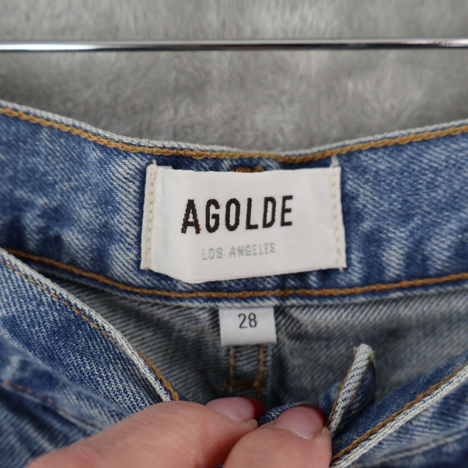 Agolde AGOLDE Ellis Trouser Wide Leg Denim Jeans Womens 28 Pleated Size 28" / US 6 / IT 42 - 2 Thumbnail