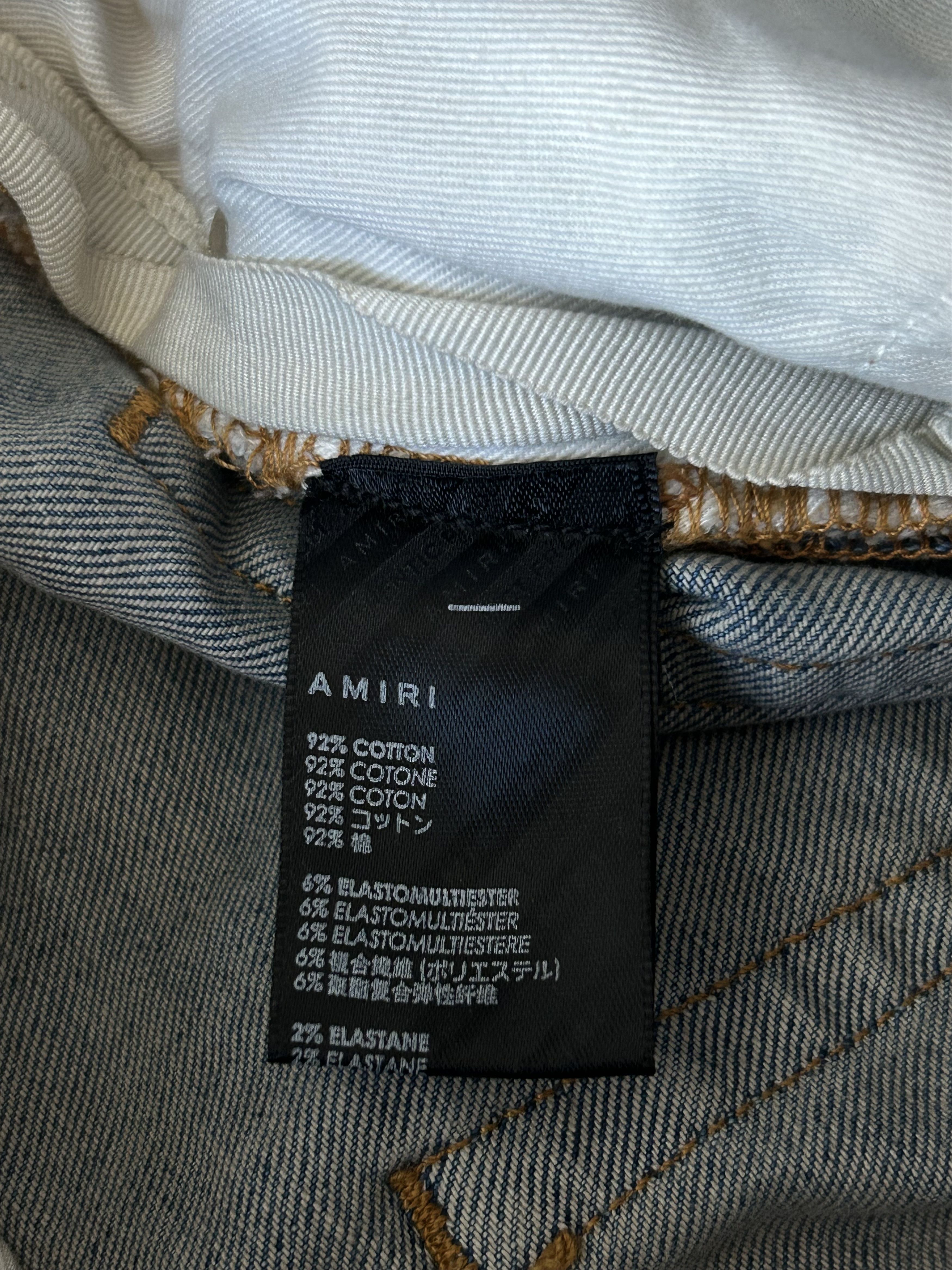 Amiri Amiri Clay Indigo & Plaid MX2 Biker Jeans Size US 30 / EU 46 - 4 Thumbnail