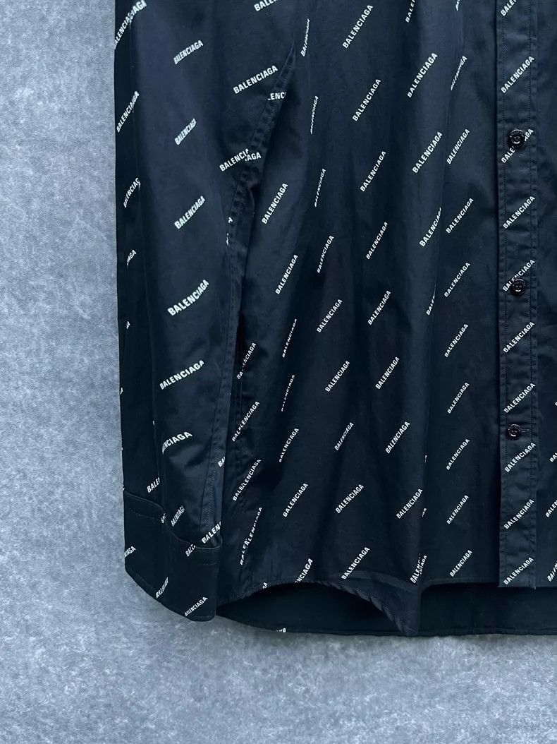 Balenciaga Balenciaga Balenciaga Logo Print Long Sleeve Casual Shirt Size US M / EU 48-50 / 2 - 4 Thumbnail