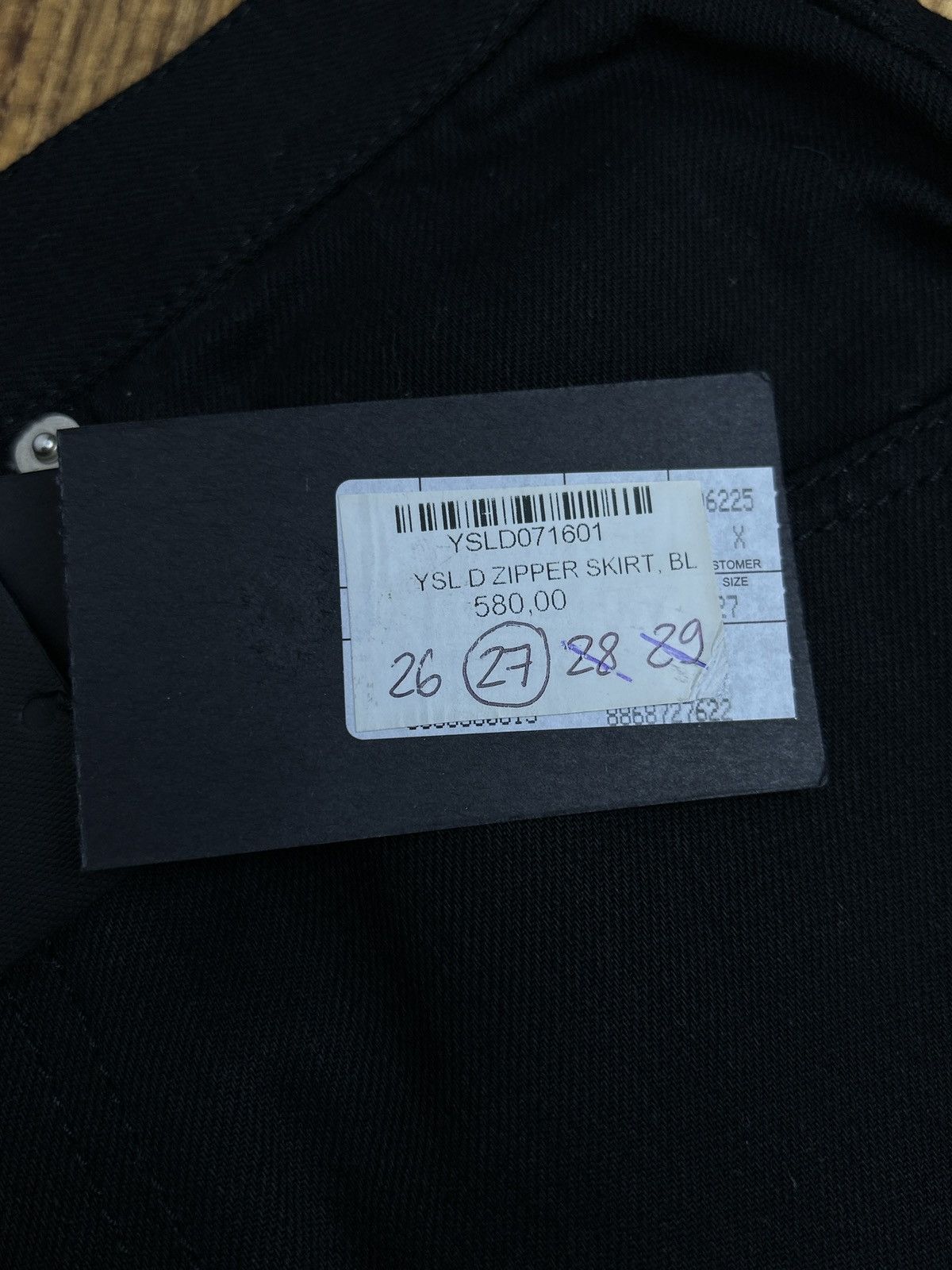 Saint Laurent Paris NWT Saint Laurent YSL Denim Zipper AW15 Skirt Hedi Black 27 Size 27" / US 4 / IT 40 - 11 Thumbnail