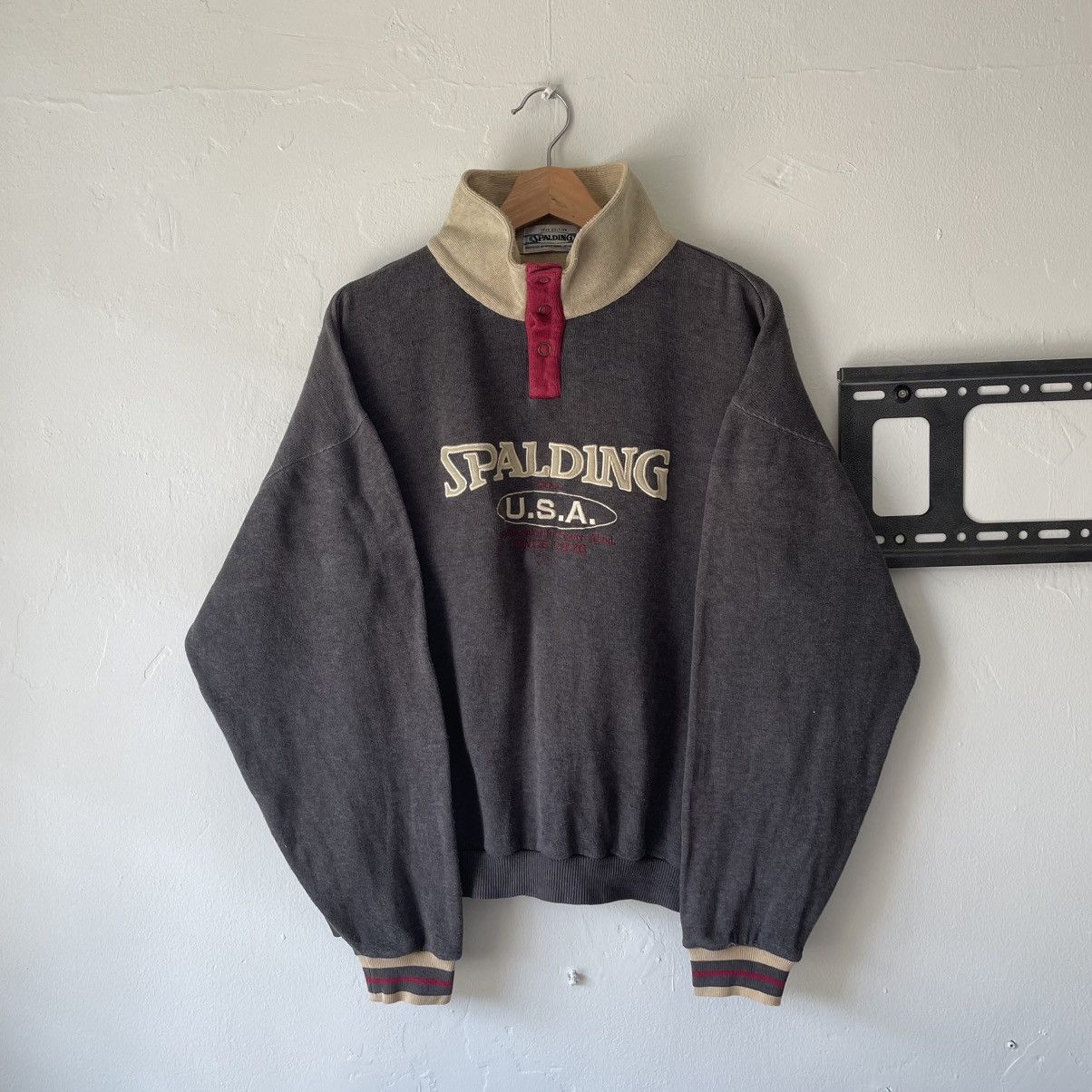 Spalding Vintage Spalding Athletic Your Edition Sweatshirt Mens Size US L / EU 52-54 / 3 - 1 Thumbnail