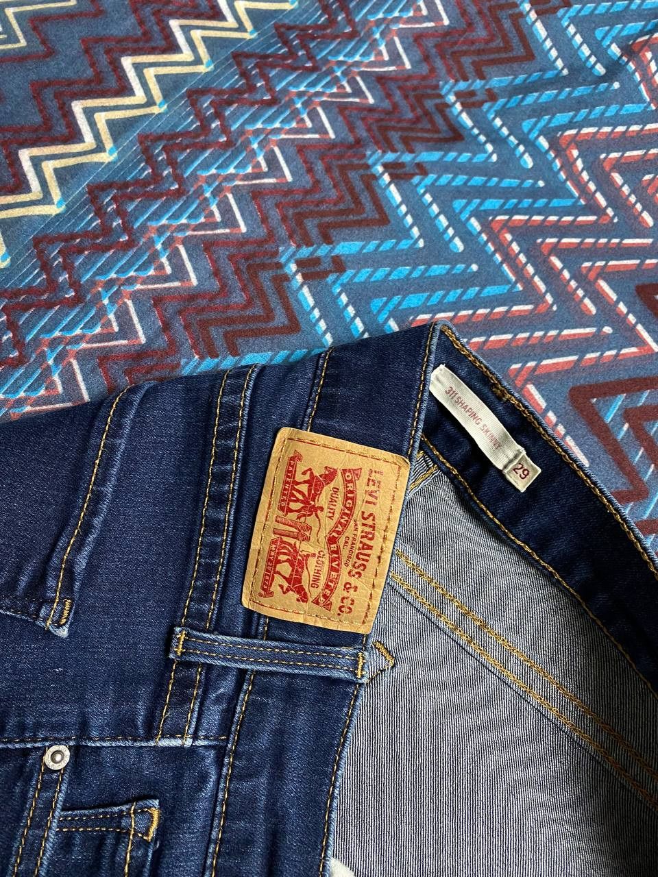 Levi's × Vintage Levis 311 Shaping Skinny Faded Distresed Size 29" - 5 Thumbnail