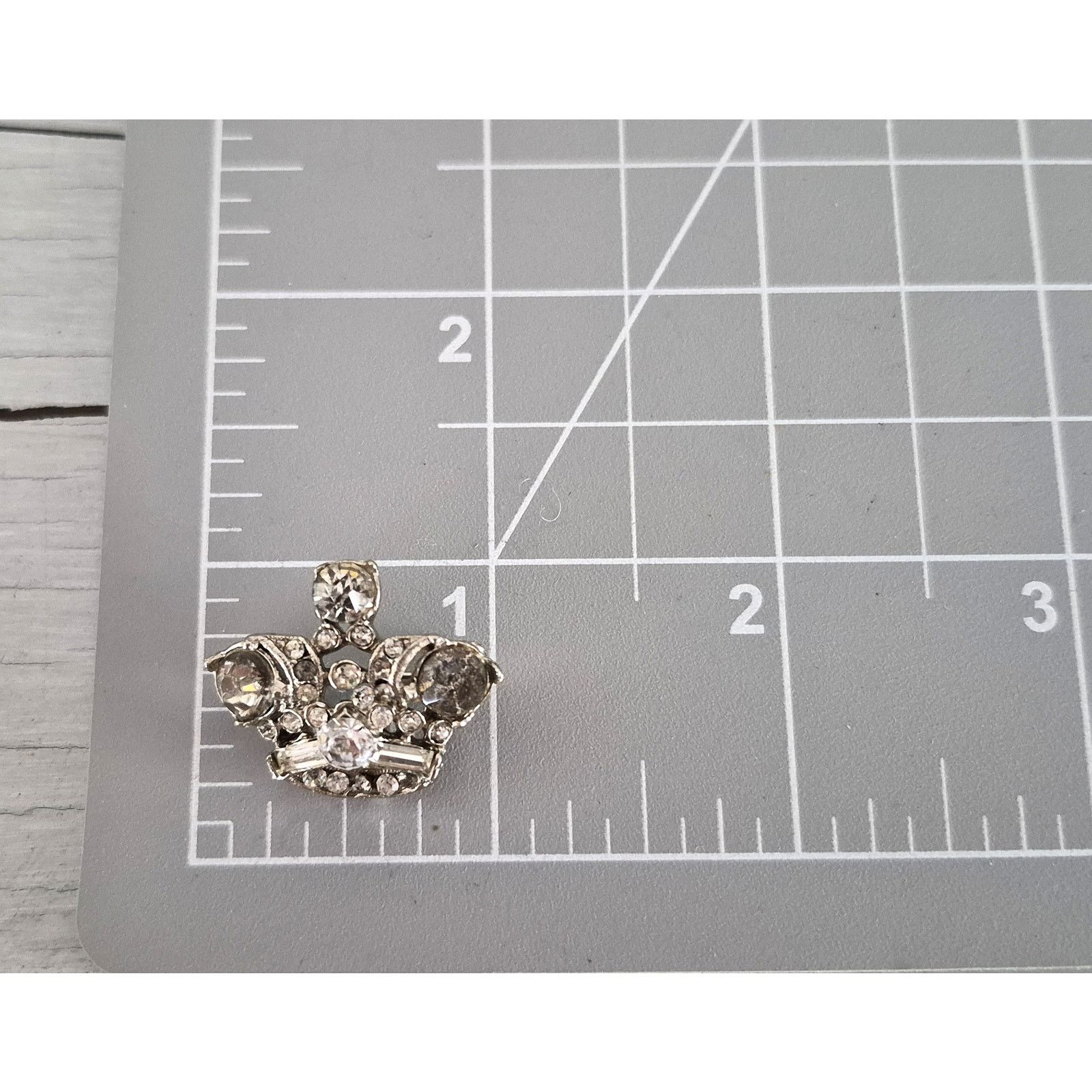 Other Vintage Mini Silver Tone Rhinestone Pin Brooch Size ONE SIZE - 4 Thumbnail