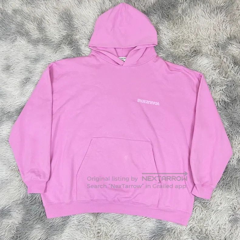 Balenciaga Balenciaga Pink Front and Back Reversed Logo Embroidery Sw Size US XS / EU 42 / 0 - 1 Thumbnail