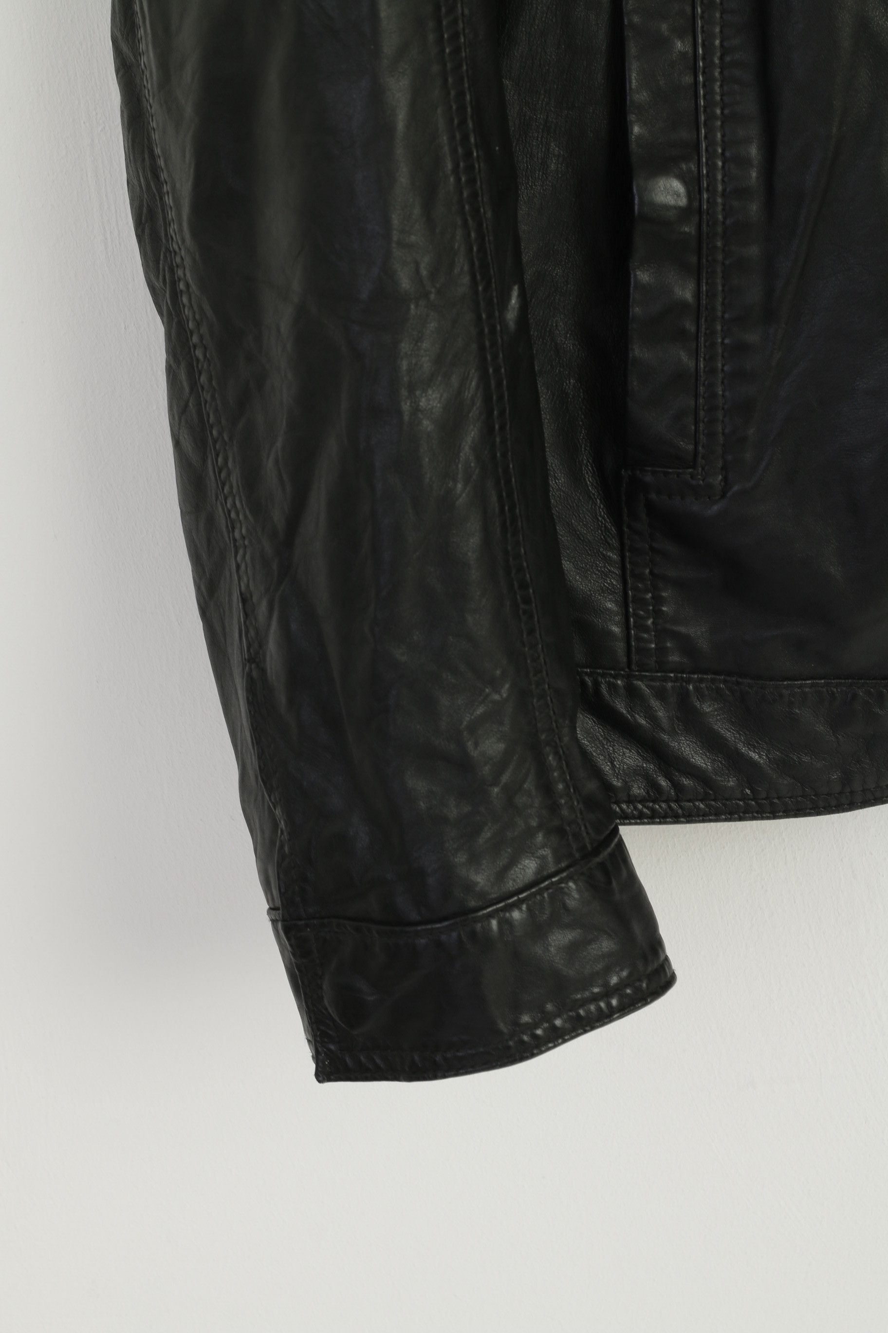 Milestone Milestone Men 58 3XL (XL) Jacket Black Leather 3226 Size 3XL / US 20-22 - 4 Thumbnail