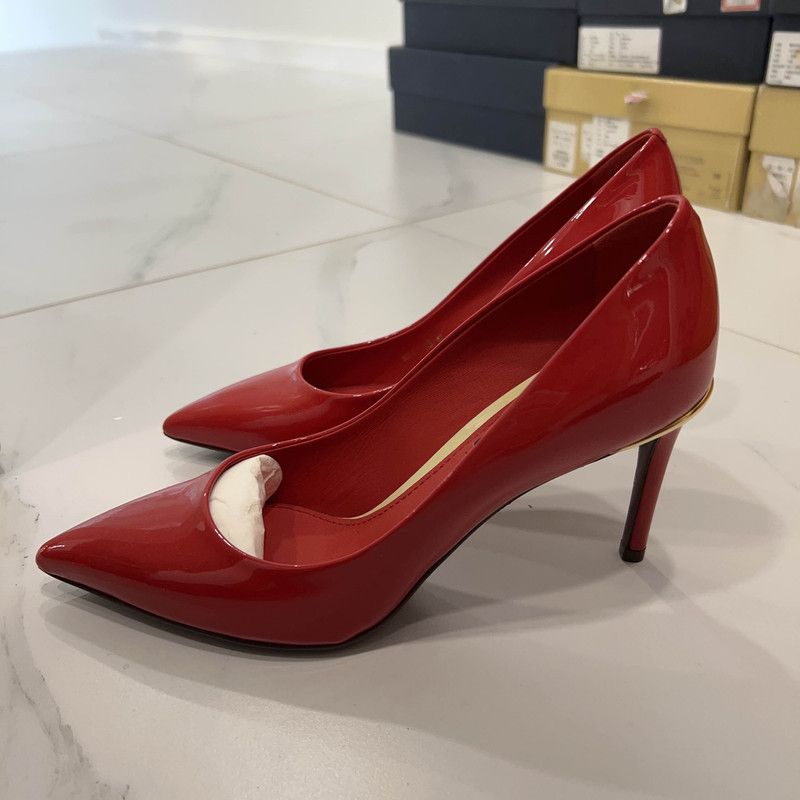 Louis Vuitton Red Patent Leather High Heels 0089