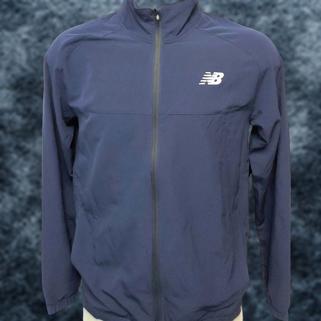 New Balance Mens New Balance MJ81088 PGM Navy Blue Woven Core Full Zip Up Athletic Jacket Size US M / EU 48-50 / 2 - 1 Thumbnail
