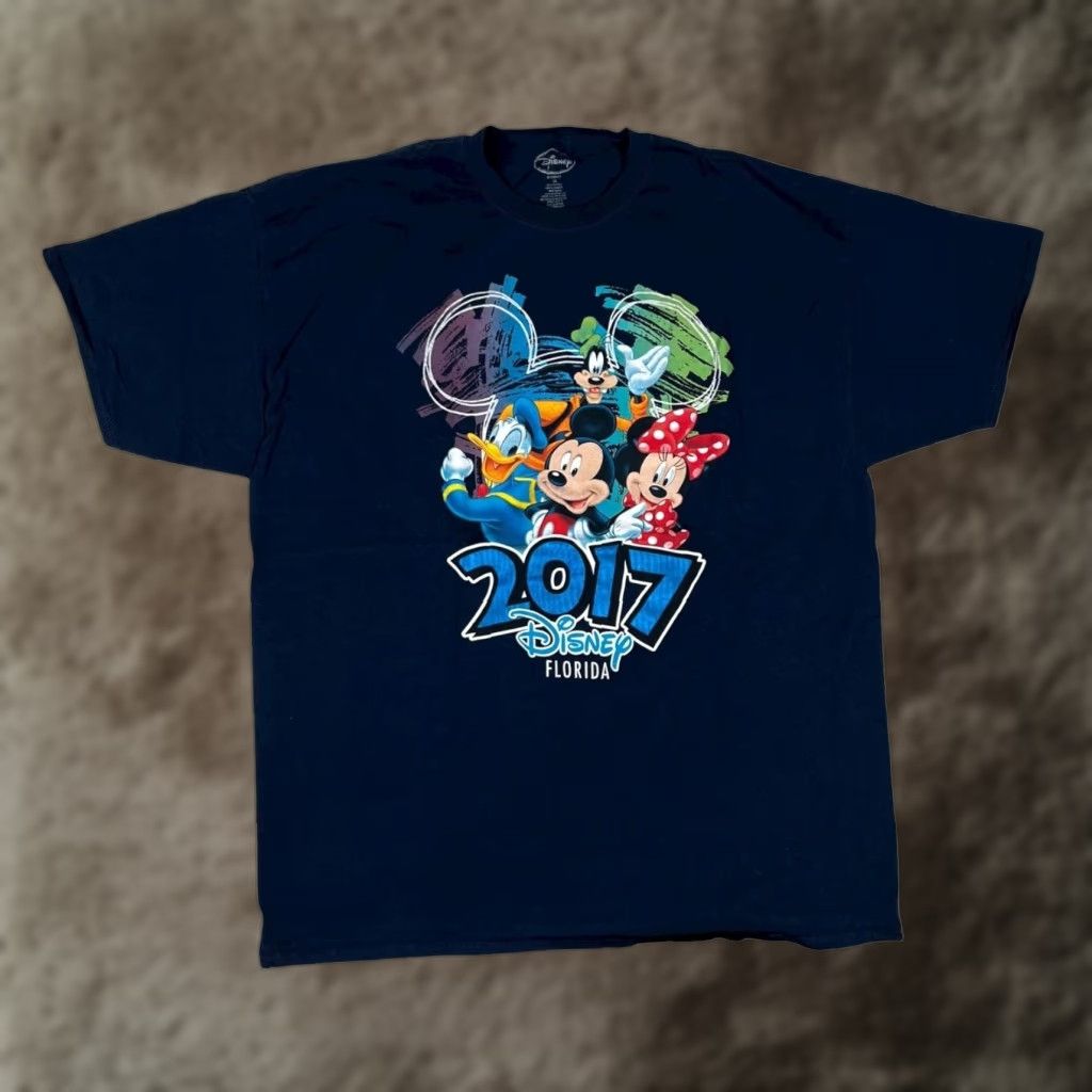 Disney Disney T-Shirt Mens 2XL Navy Florida 2017 Mickey Minnie Donald Goofy Graphic Tee Size US XXL / EU 58 / 5 - 1 Thumbnail