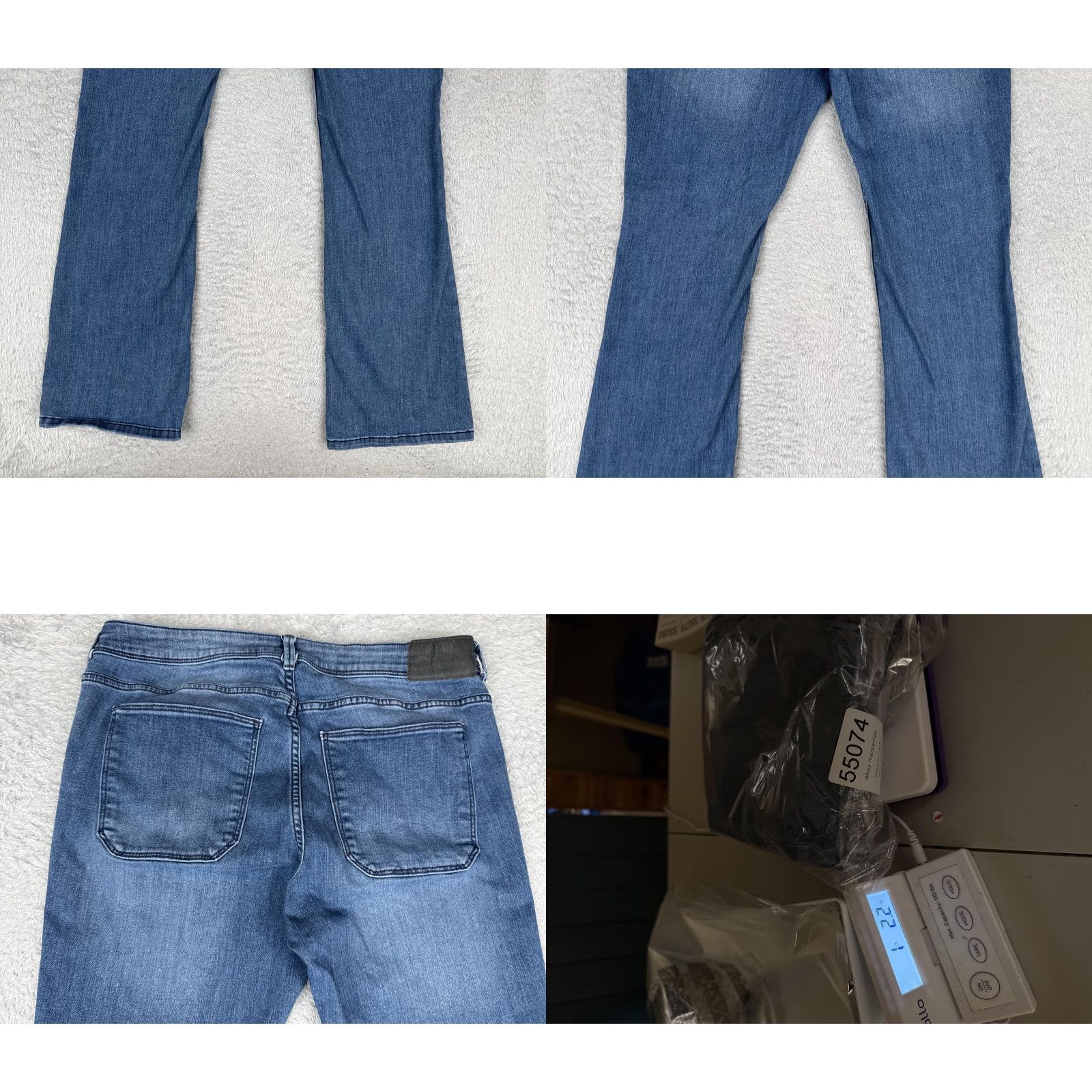 Denime &Denim Flare Jeans Womens 12 Blue Medium Wash High Rise Stretch Denim 32x32 Jeans Size 34" / US 12 / IT 48 - 10 Thumbnail