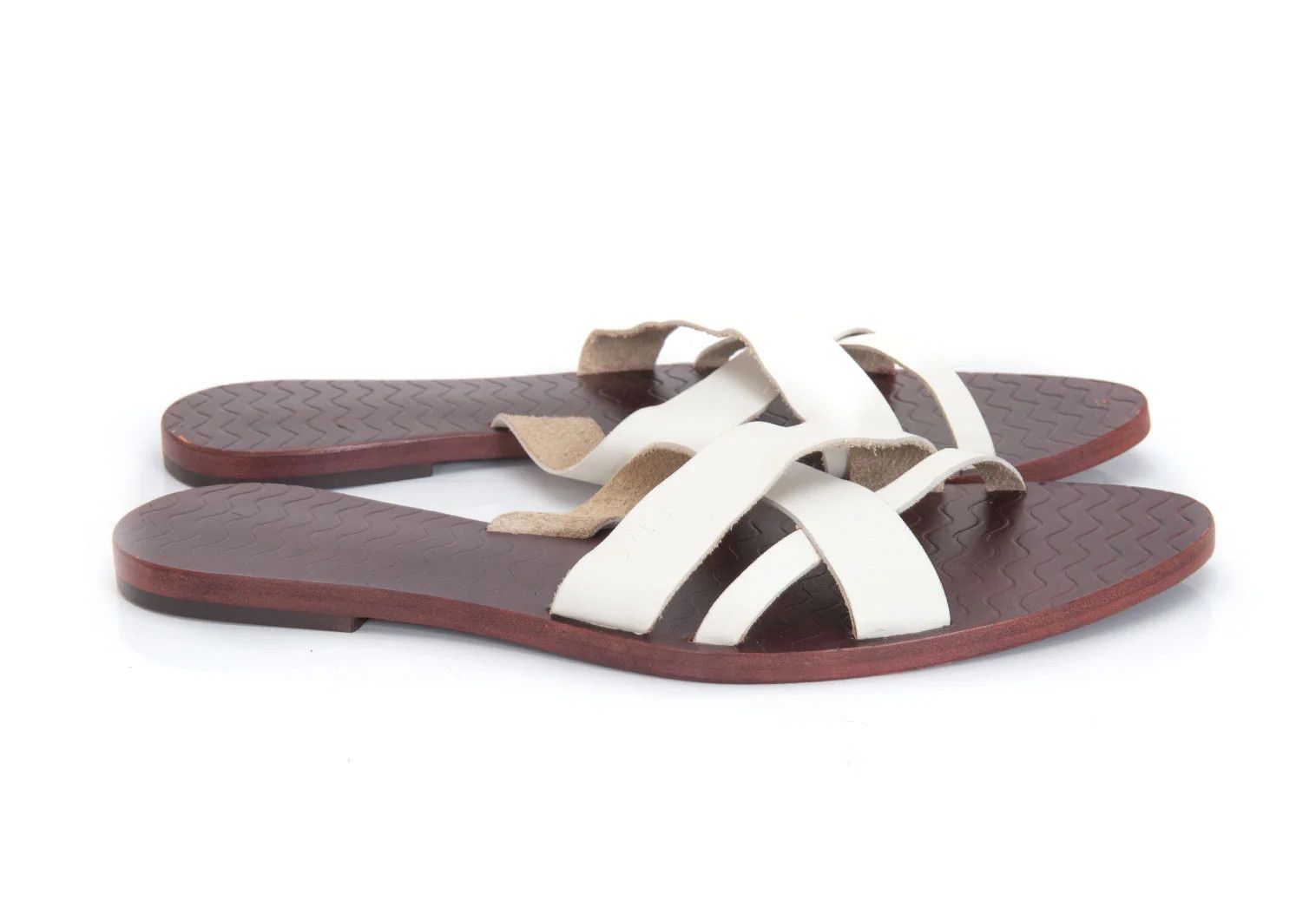 Jean Paul Gaultier Leather Cross Strap Sandals in Black and White Size 25 Size US 7 / EU 40 - 4 Thumbnail