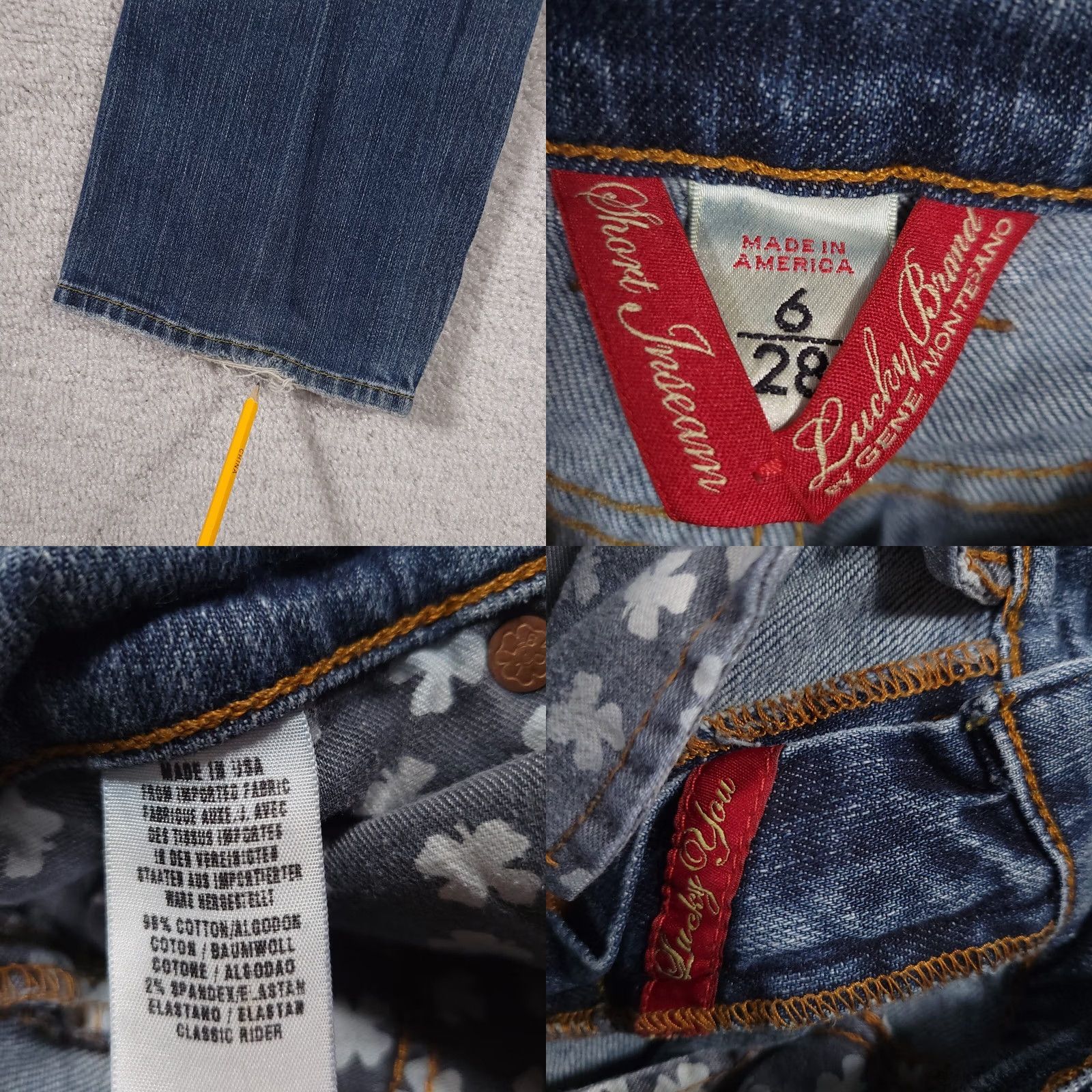 Lucky Brand VINTAGE Lucky Brand Gene Montesano Jeans Women 6 28 Short 29X29 Distressed Boot USA Made Jeans Women 6 XS? Size 28" / US 6 / IT 42 - 10 Thumbnail