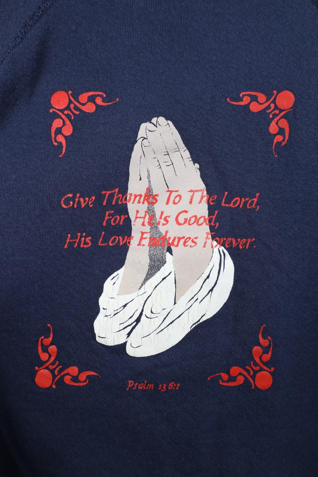 Vintage Vintage 90s Jesus Christian Psalm 13 6:1 Crewneck Sweatshirt Size XL / US 12-14 / IT 48-50 - 4 Thumbnail